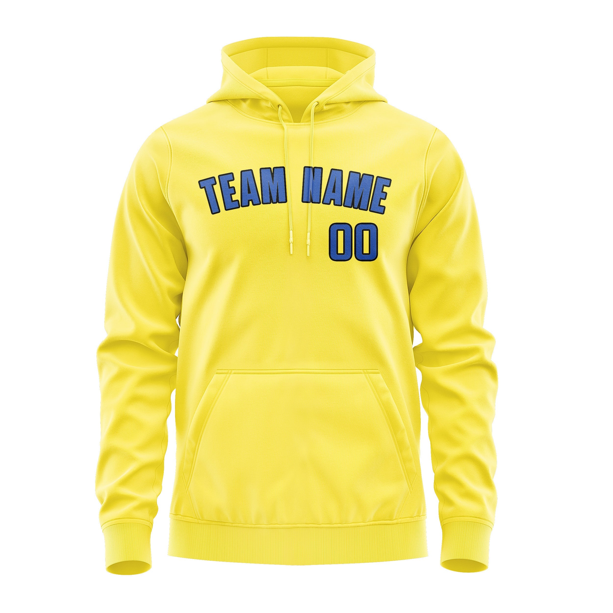 Custom Light Yellow Sky Blue Hoodie