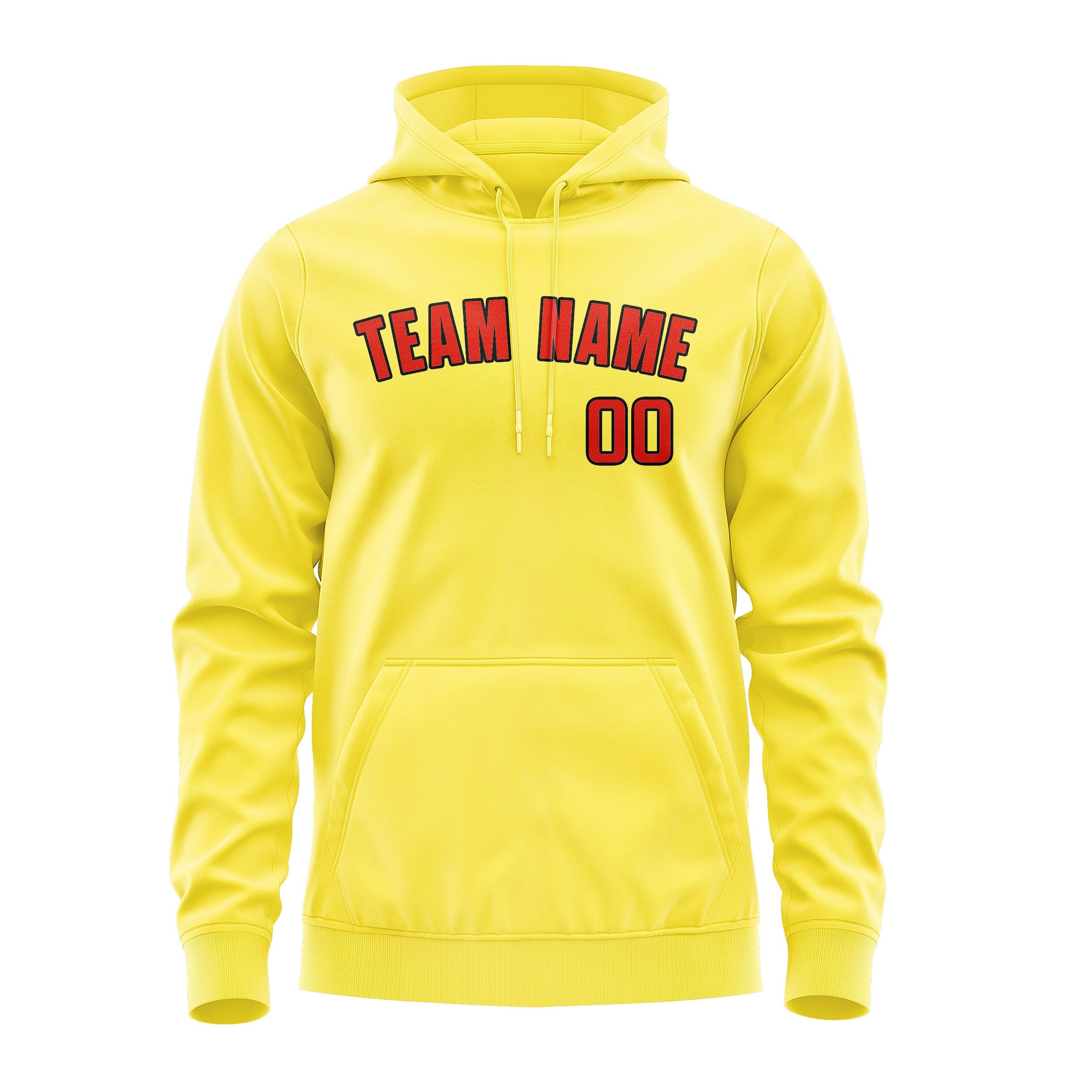 Custom Light Yellow Orange Red Hoodie