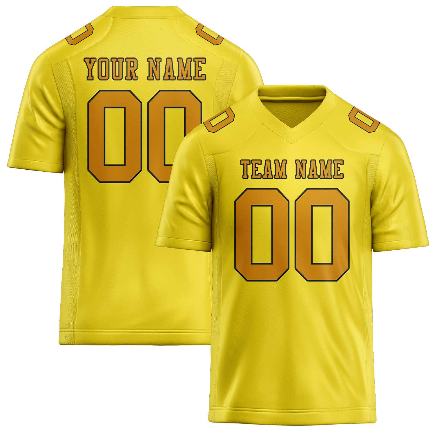 Custom Light Yellow Yellow Football Jersey