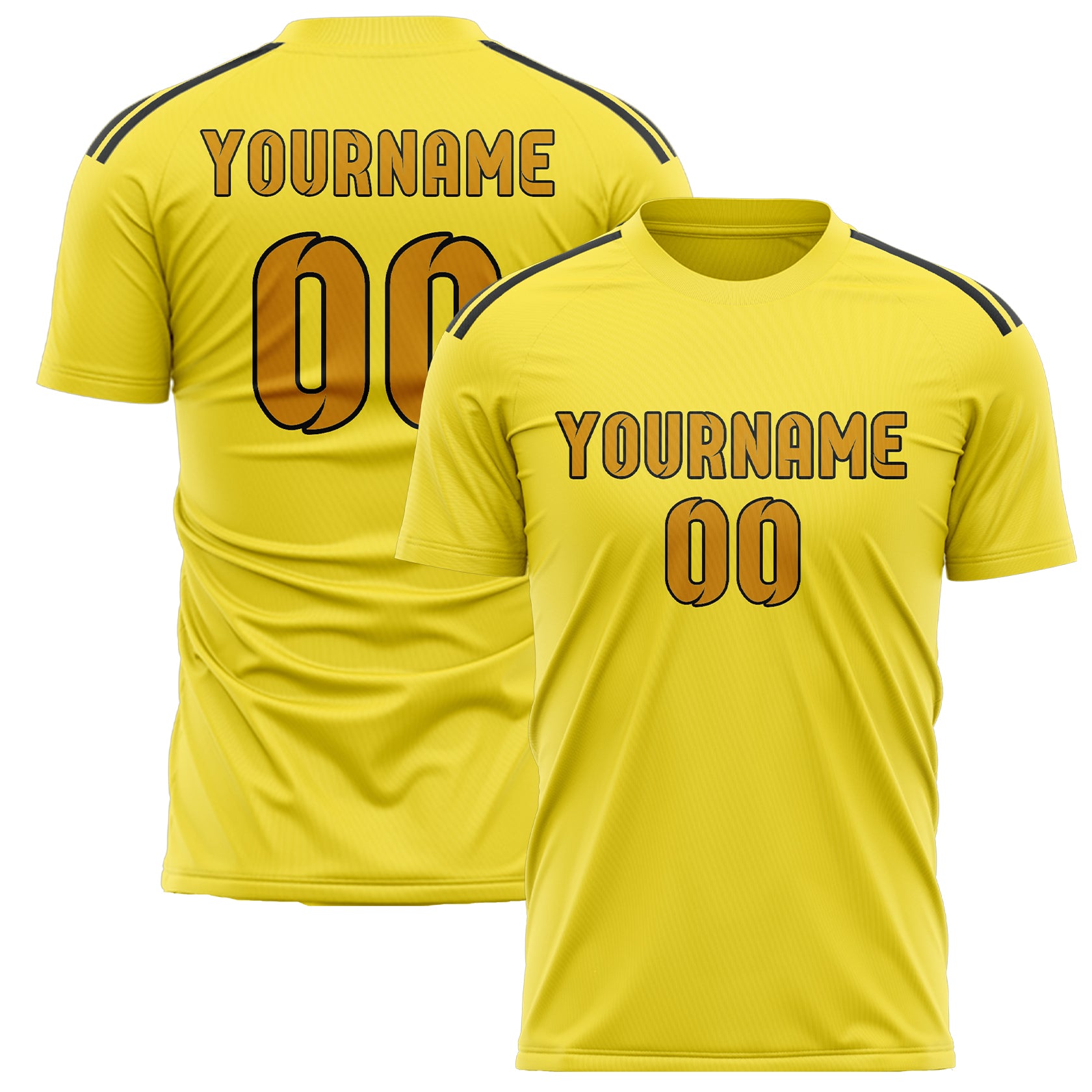 Custom Light Yellow Yellow Soccer Jersey