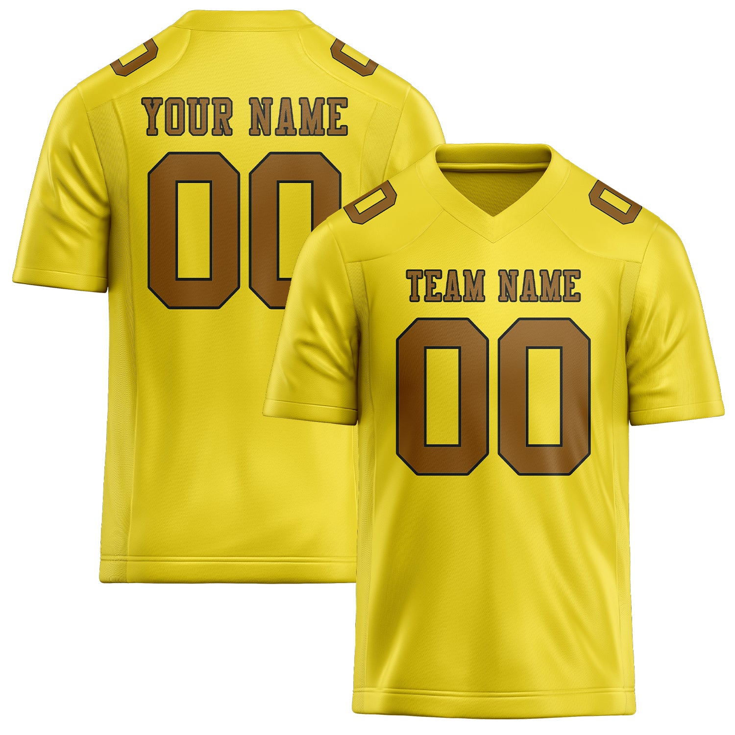 Custom Light Yellow Khaki Football Jersey