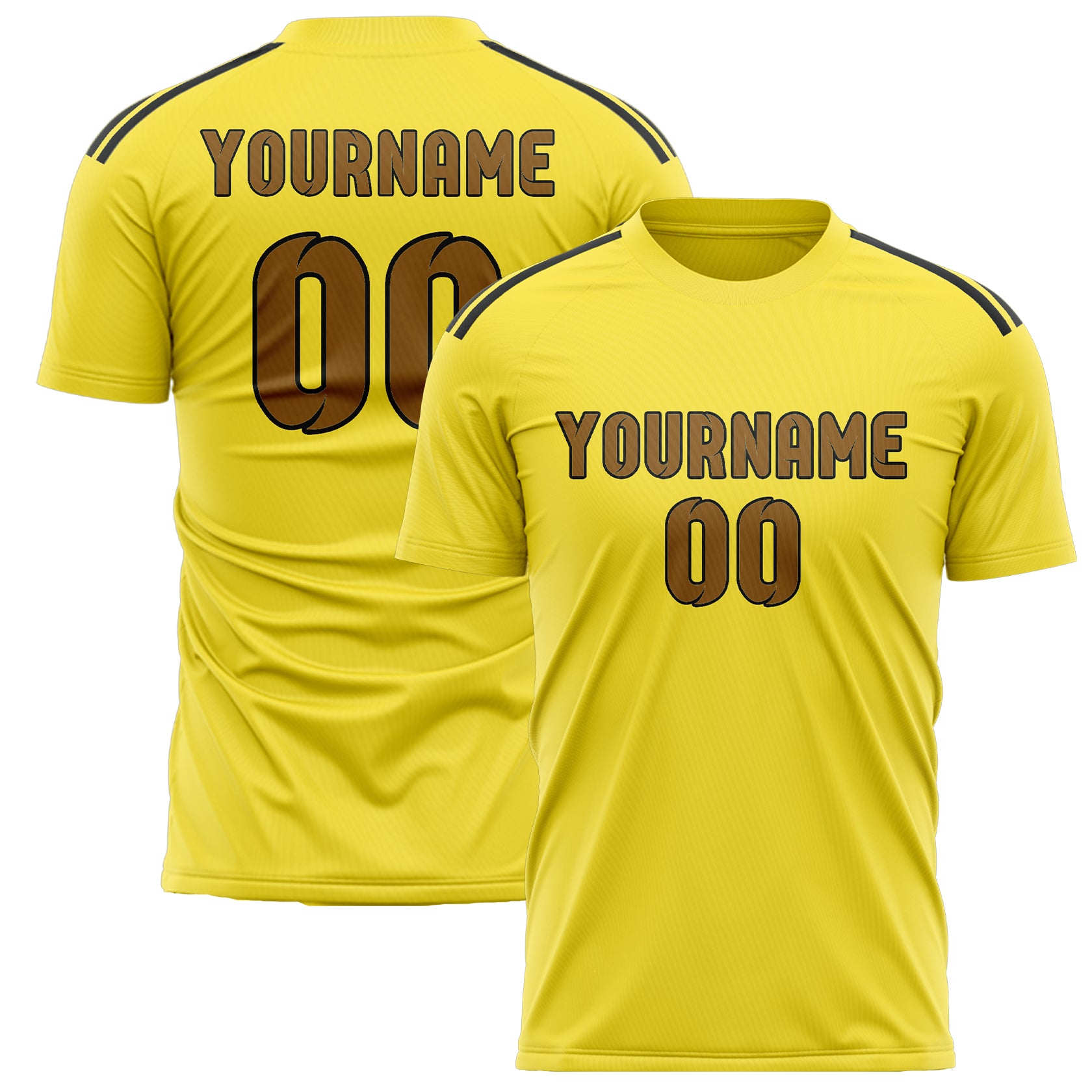 Custom Light Yellow Khaki Soccer Jersey