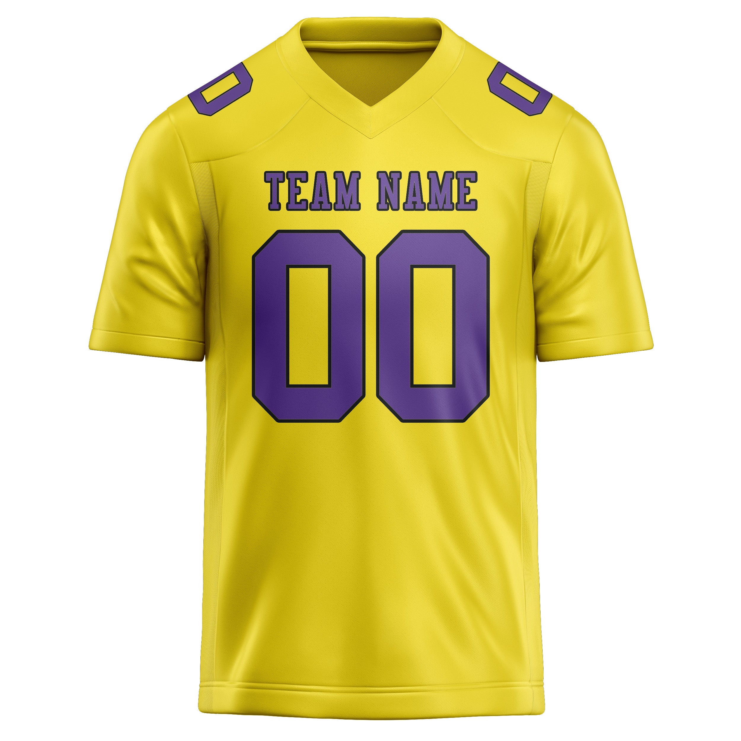 Custom Light Yellow Light Purple Football Jersey