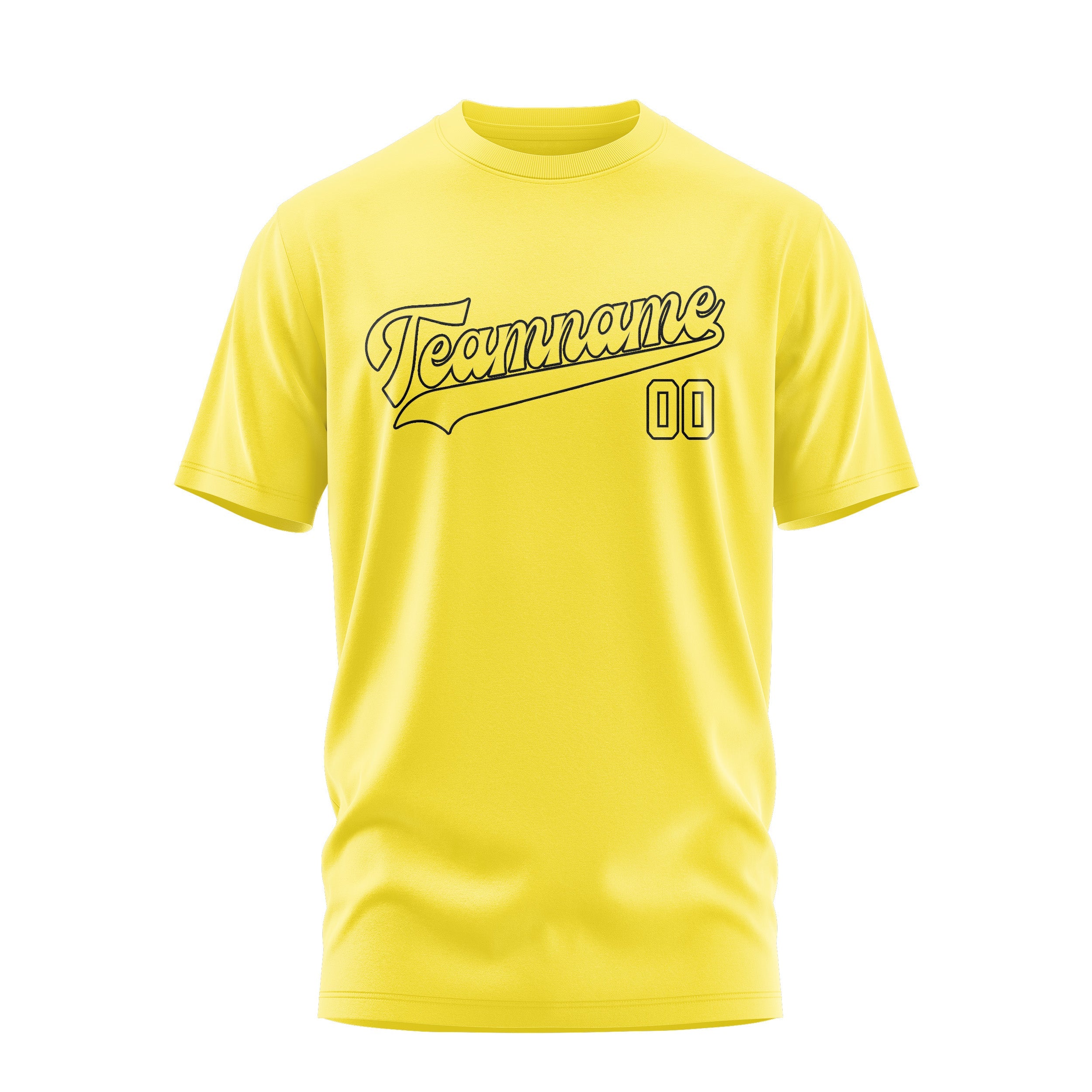 Custom Light Yellow Light Yellow T-Shirt