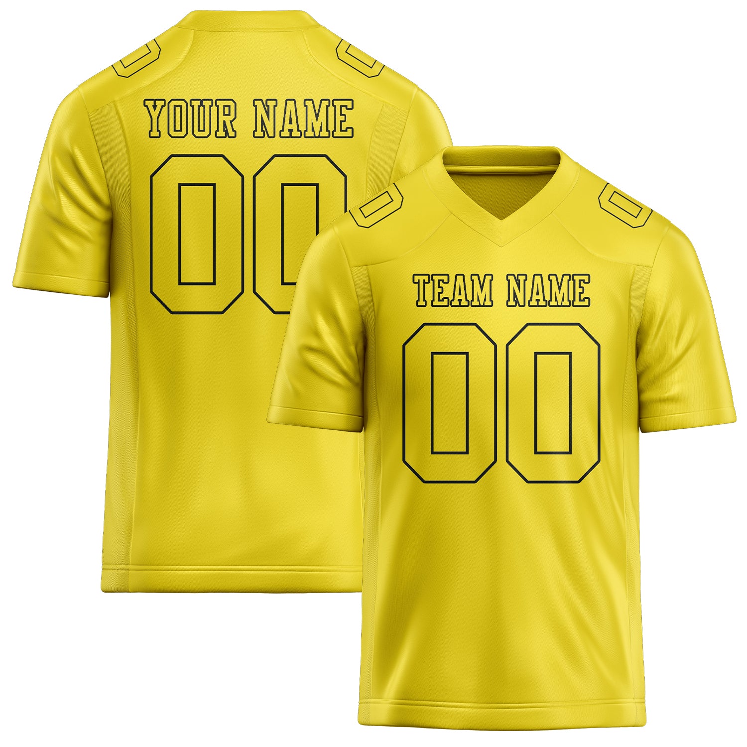 Custom Light Yellow Light Yellow Football Jersey