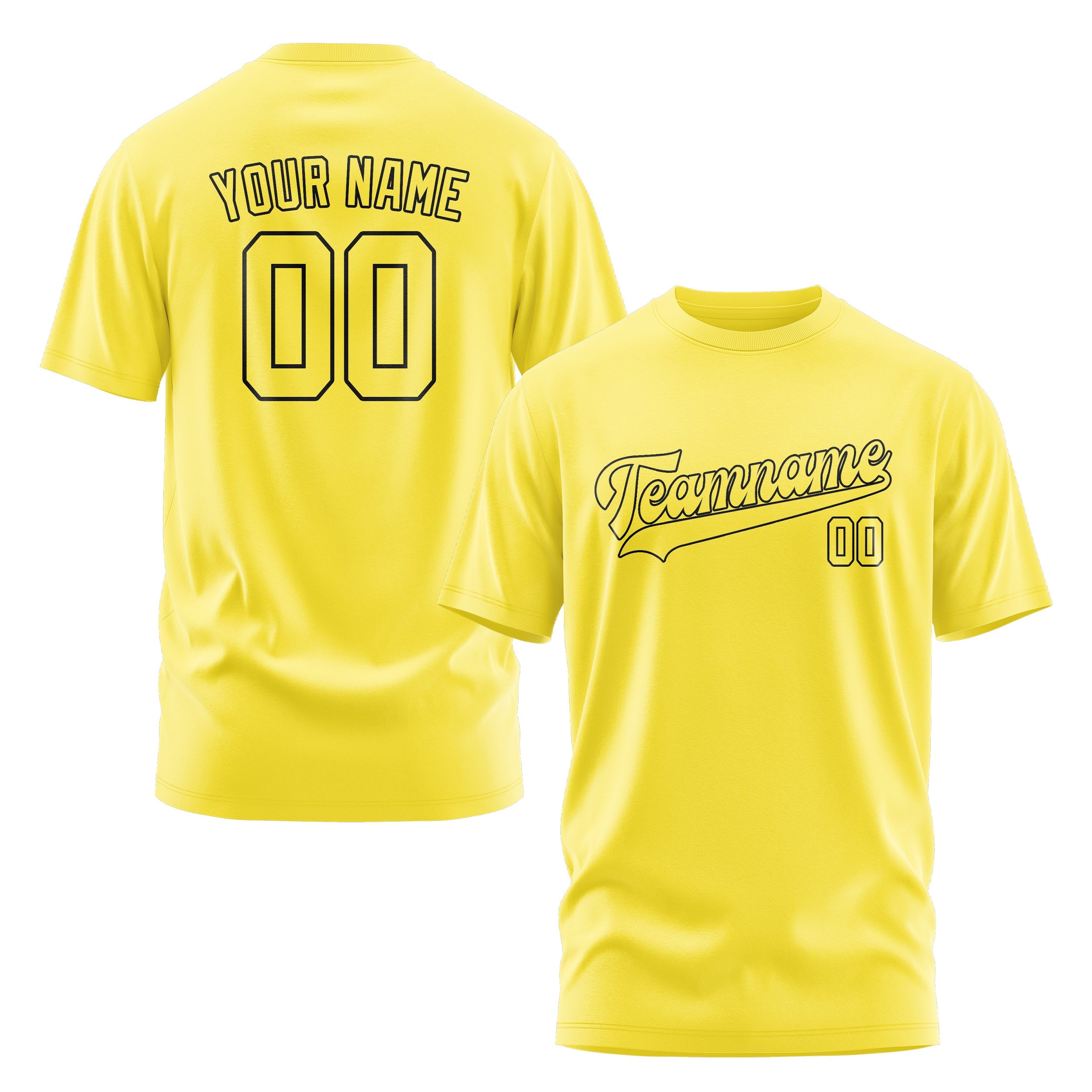 Custom Light Yellow Light Yellow T-Shirt