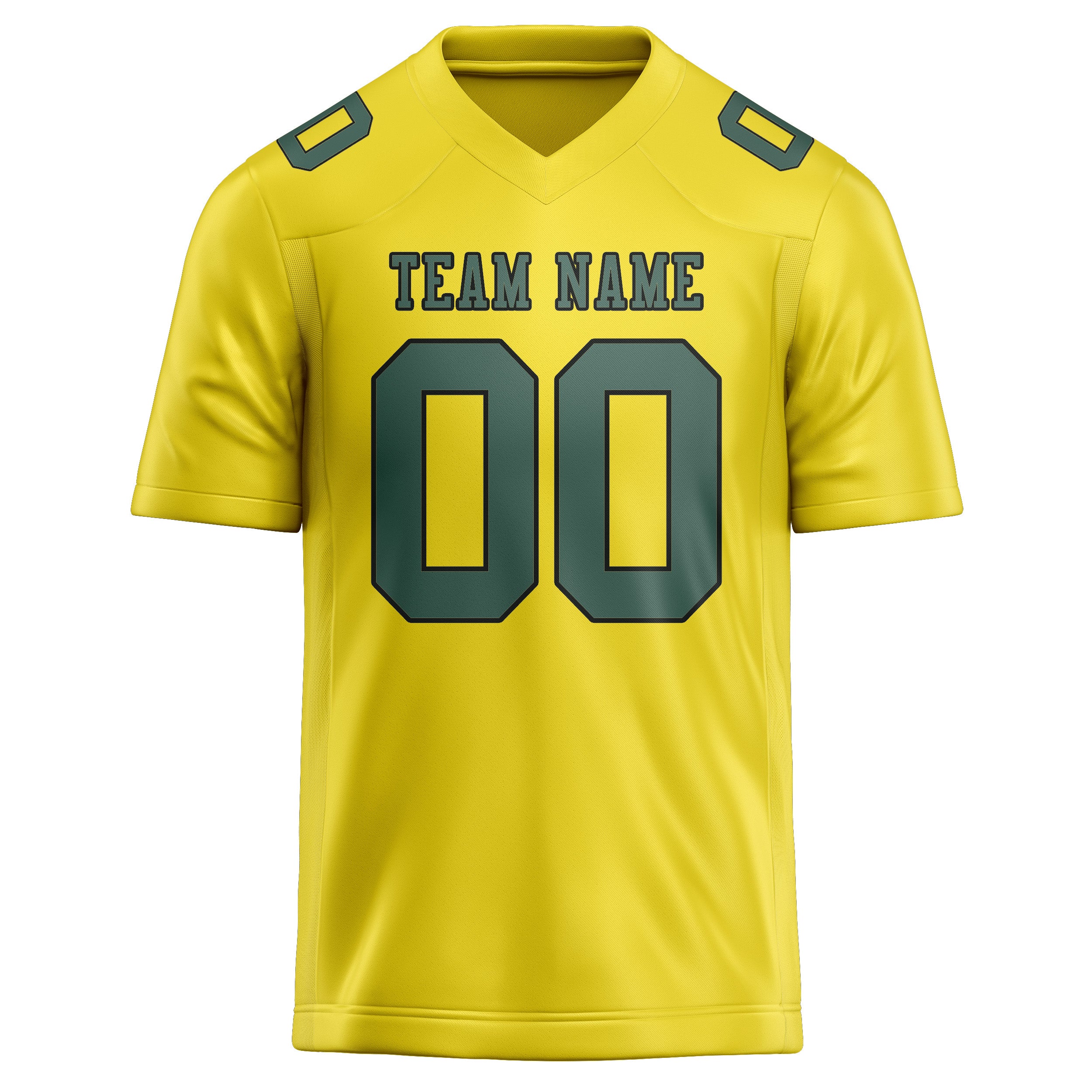 Custom Light Yellow Blue Green Football Jersey