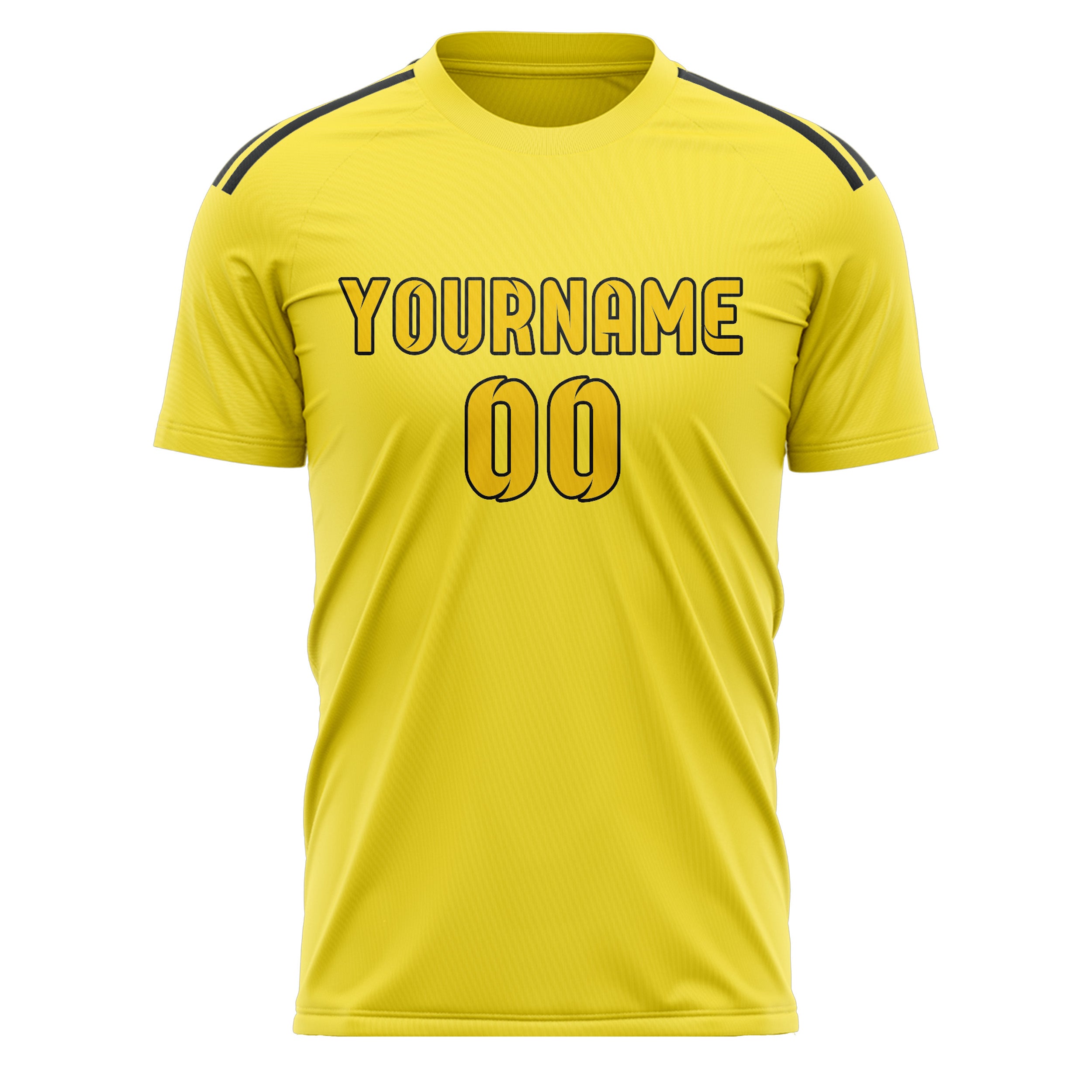 Custom Light Yellow Gold Soccer Jersey