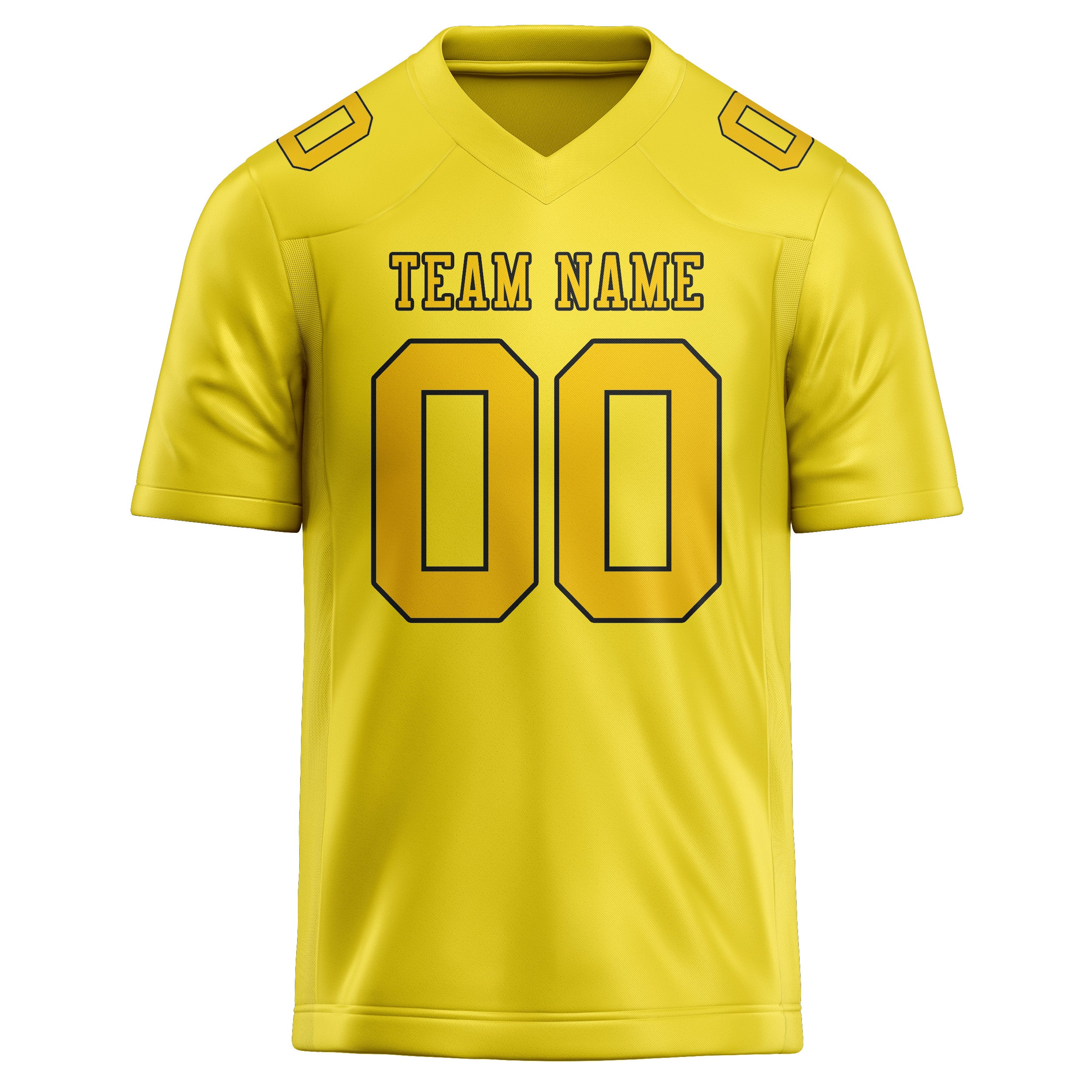 Custom Light Yellow Gold Football Jersey