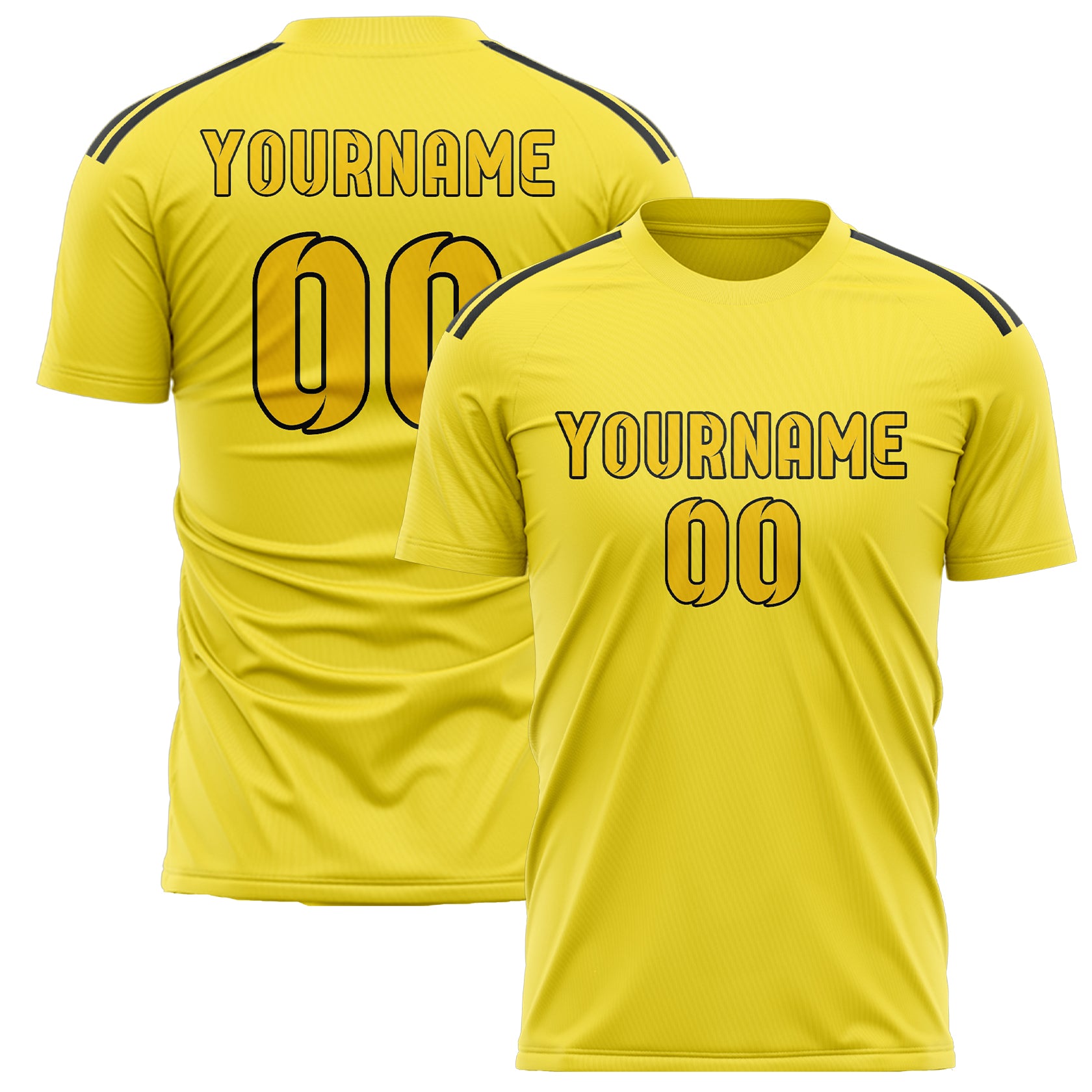 Custom Light Yellow Gold Soccer Jersey