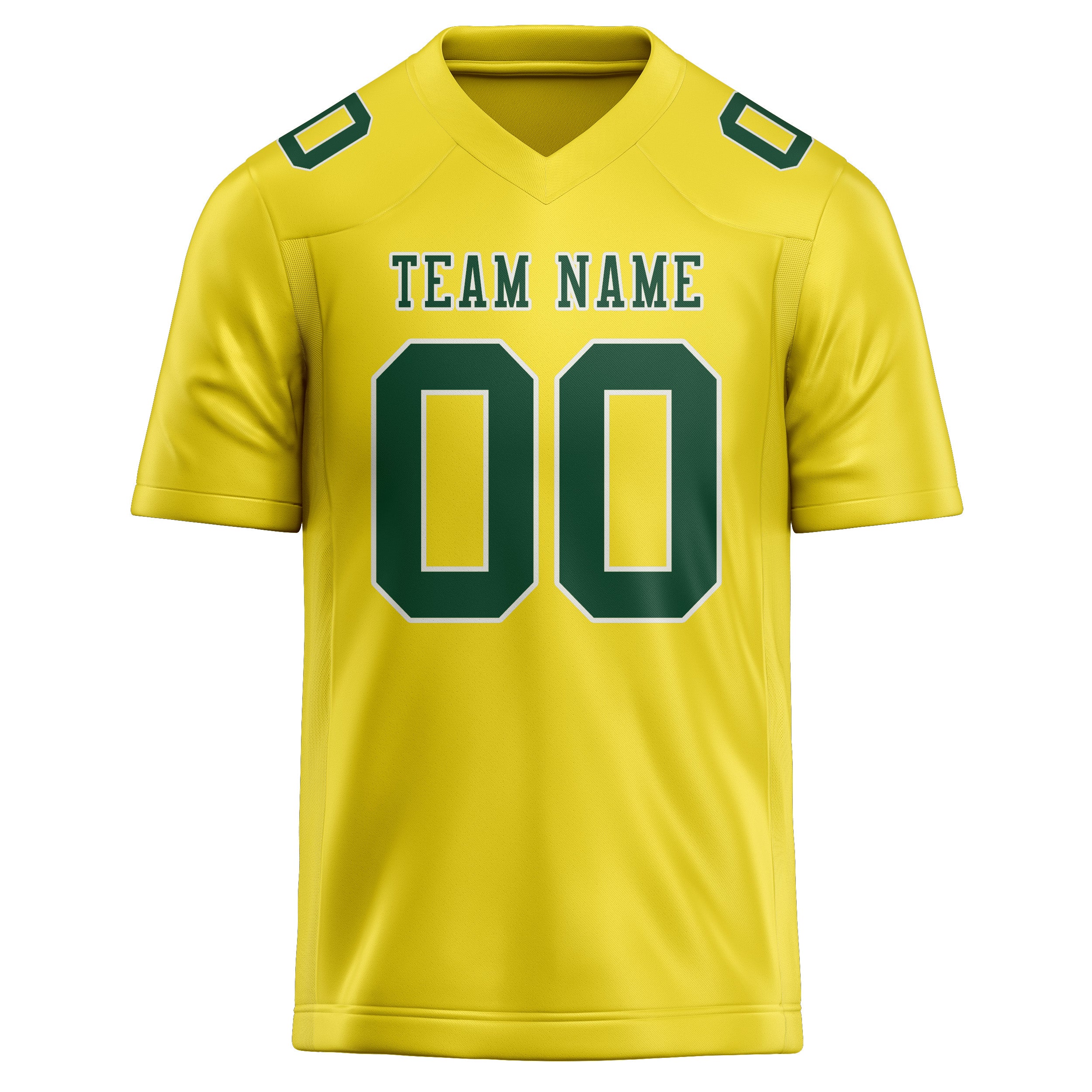 Custom Light Yellow Green Football Jersey