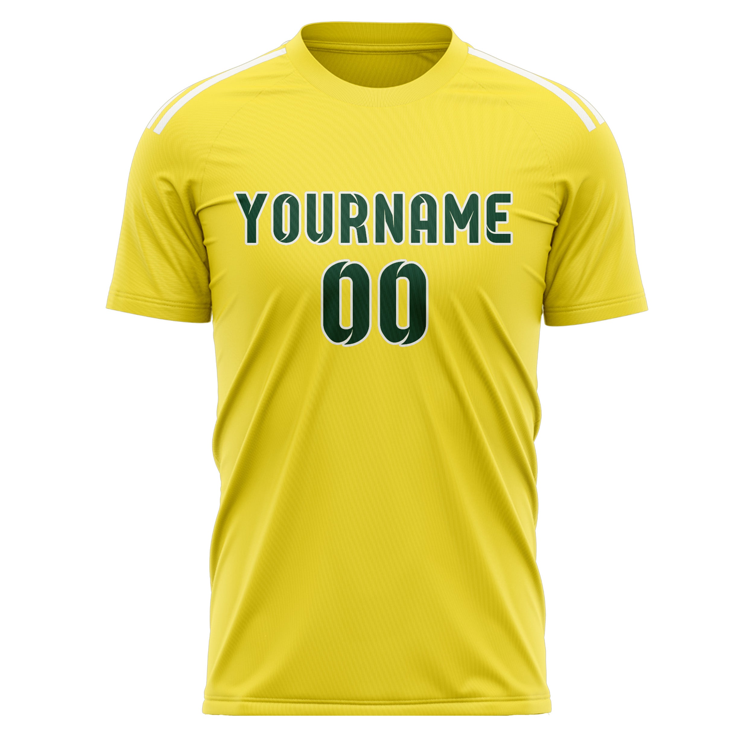 Custom Light Yellow Green Soccer Jersey