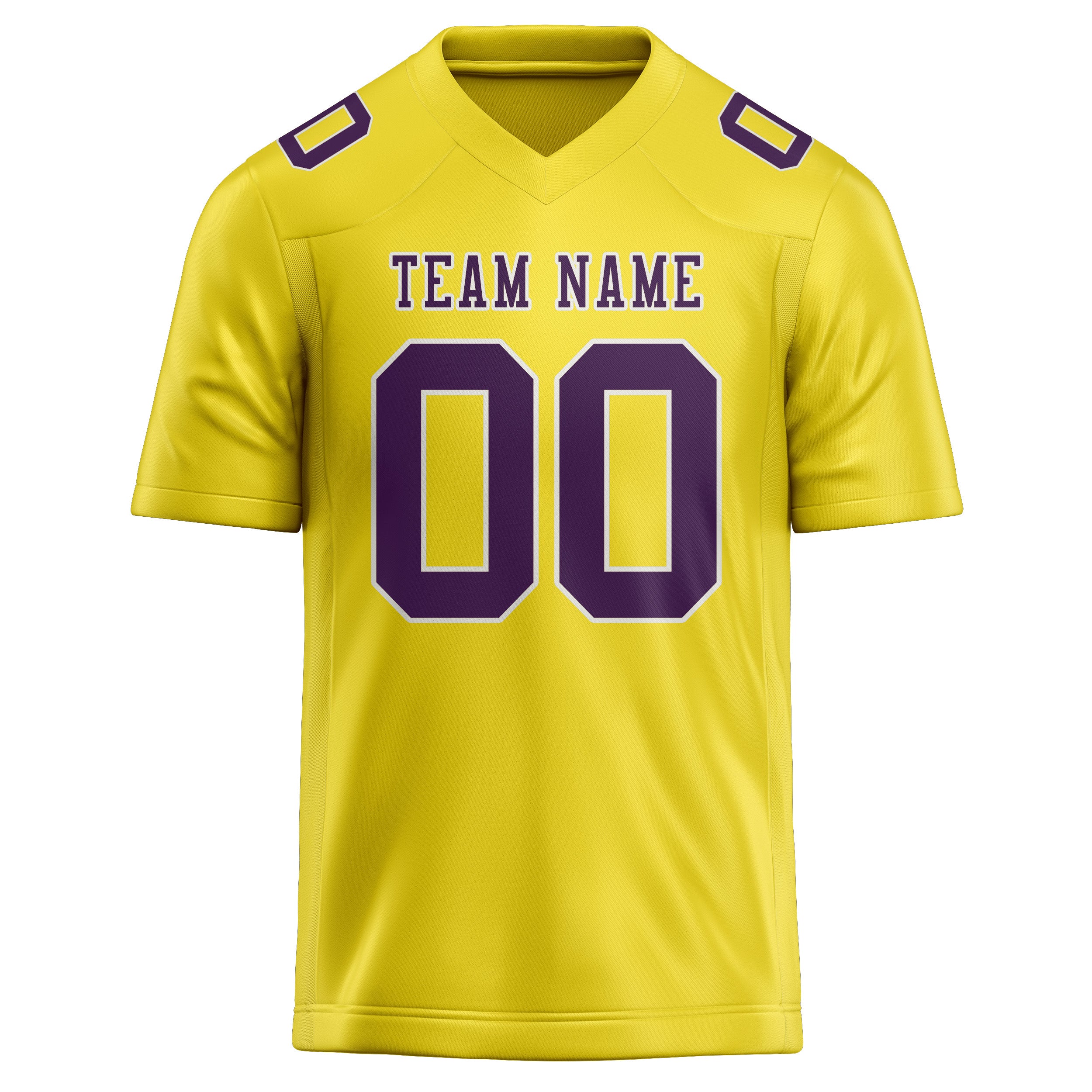 Custom Light Yellow Purple Football Jersey