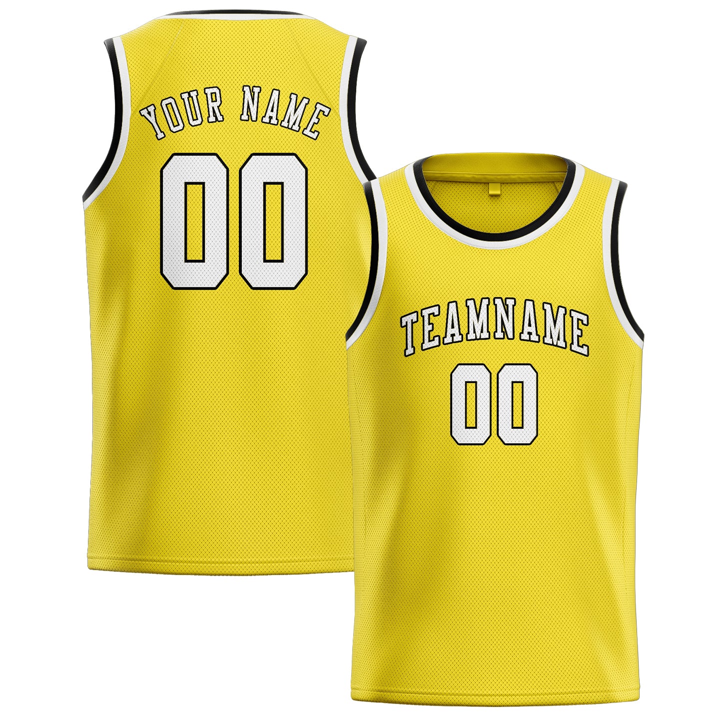 Custom Light Yellow White Basketball Jersey