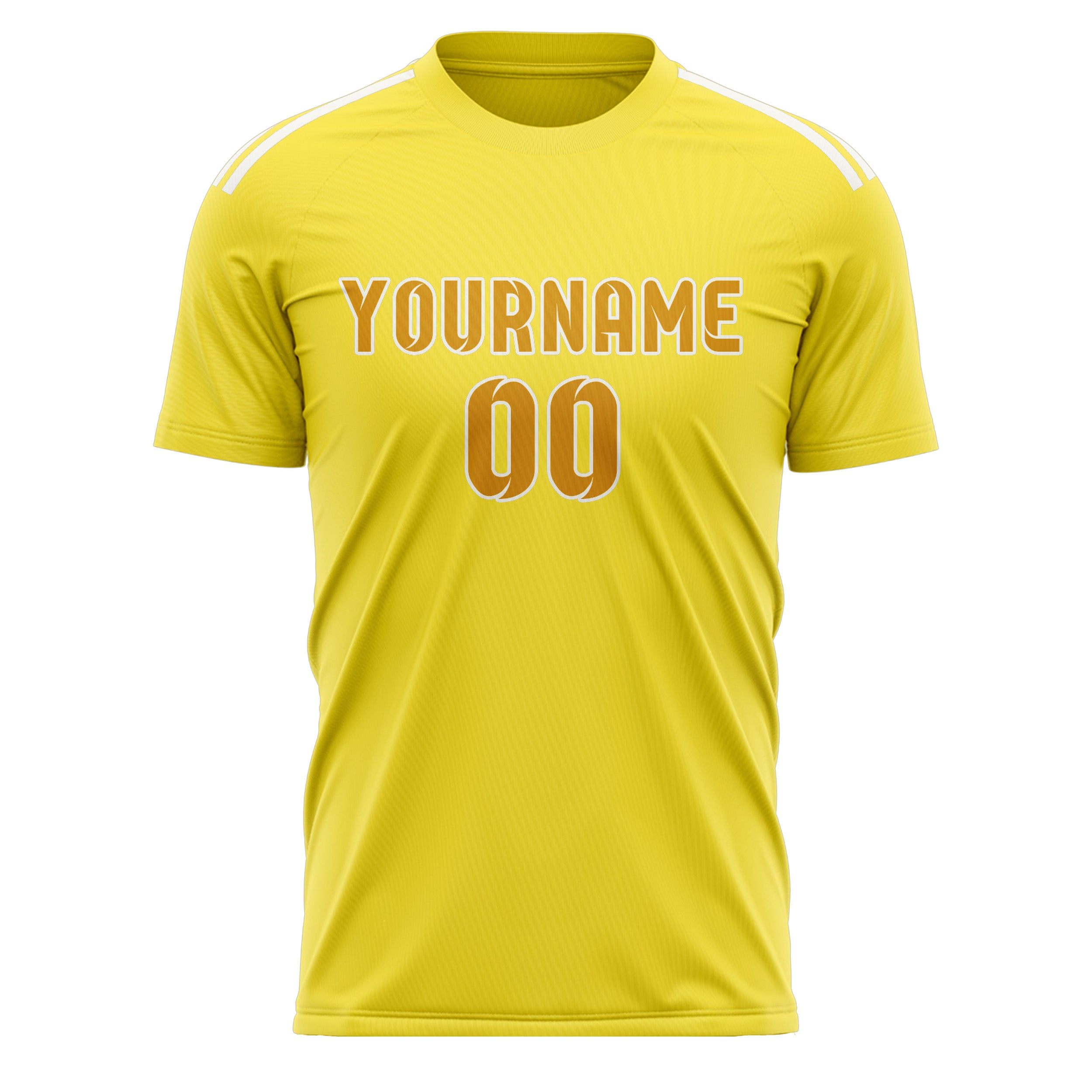 Custom Light Yellow Yellow Soccer Jersey