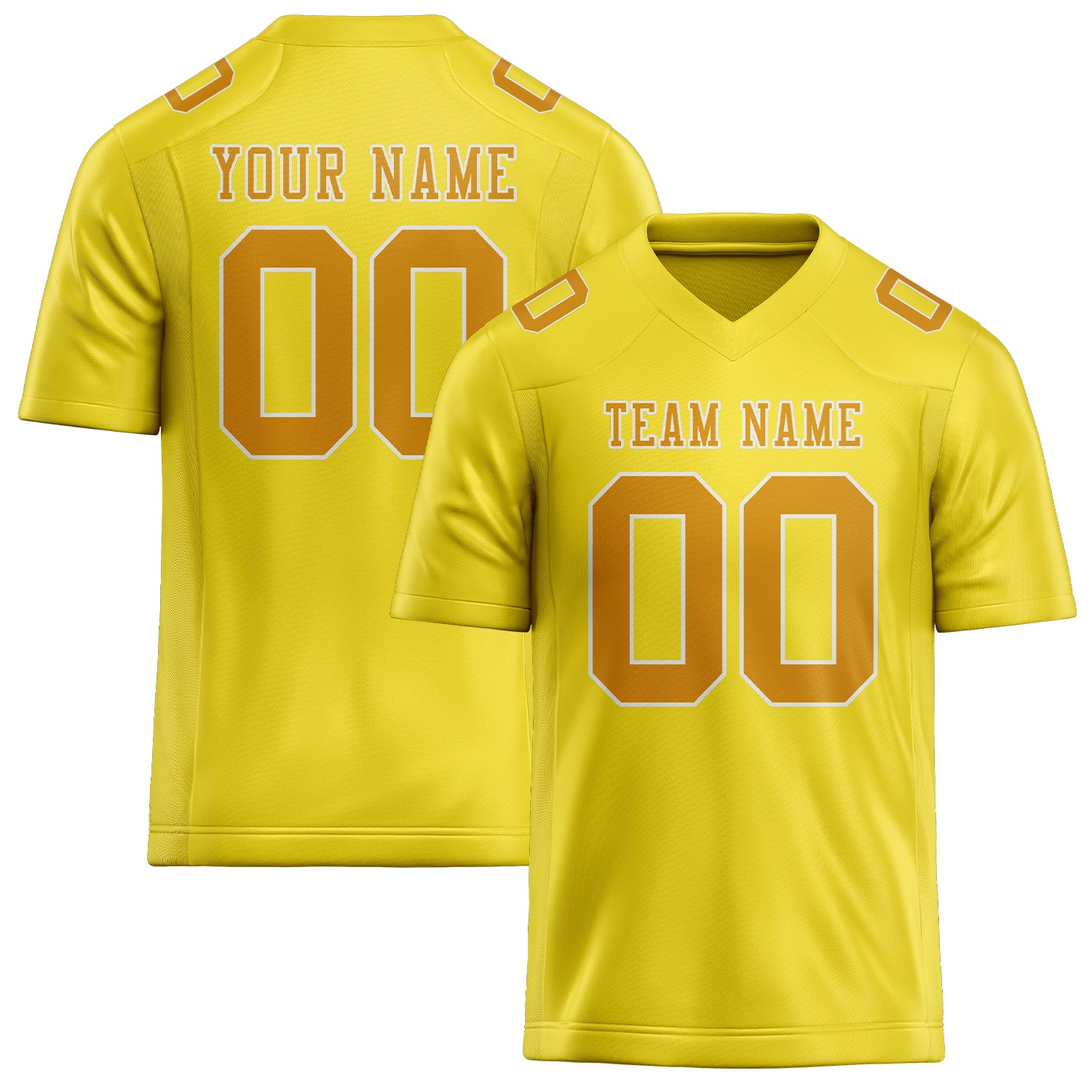 Custom Light Yellow Yellow Football Jersey