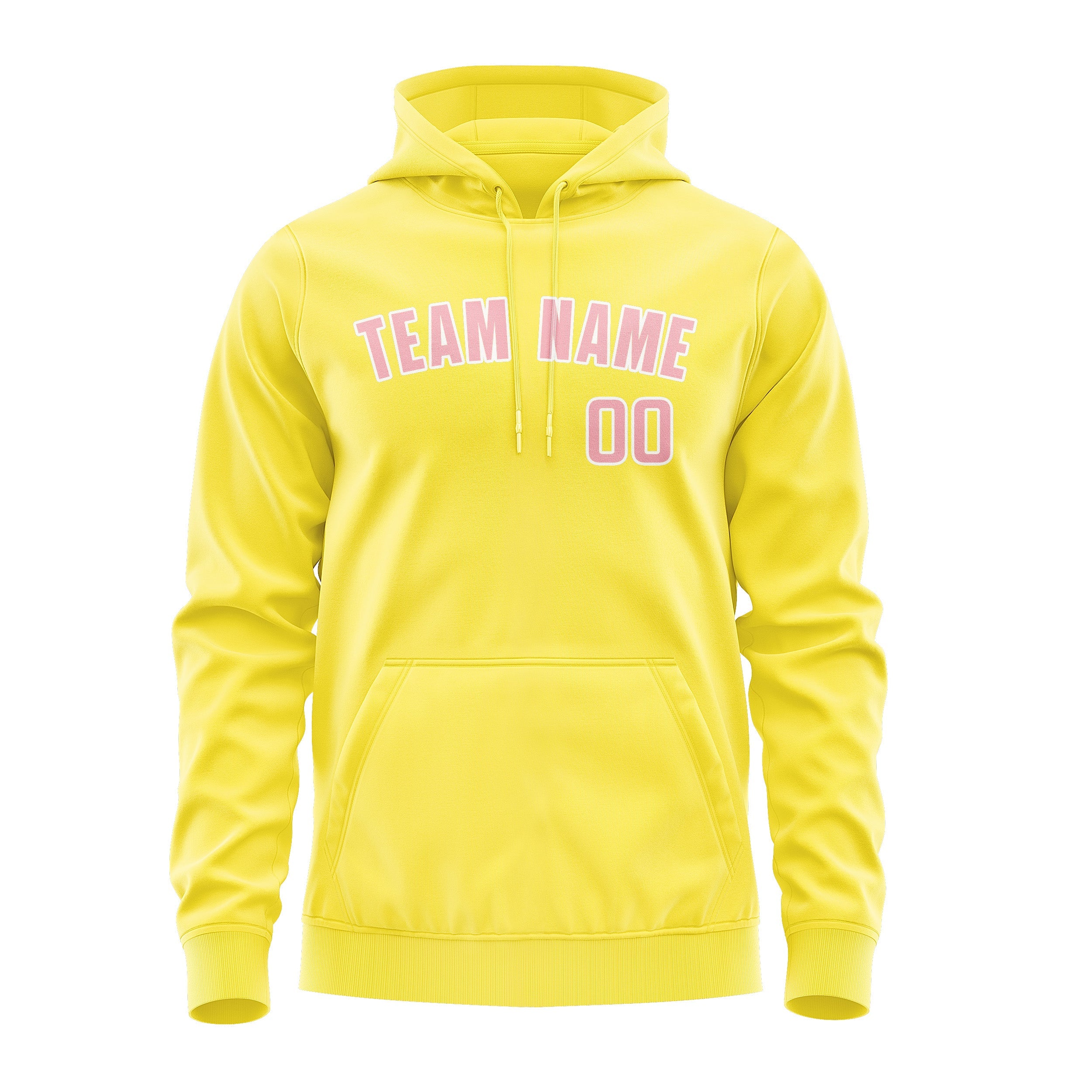 Custom Light Yellow Light Pink Hoodie
