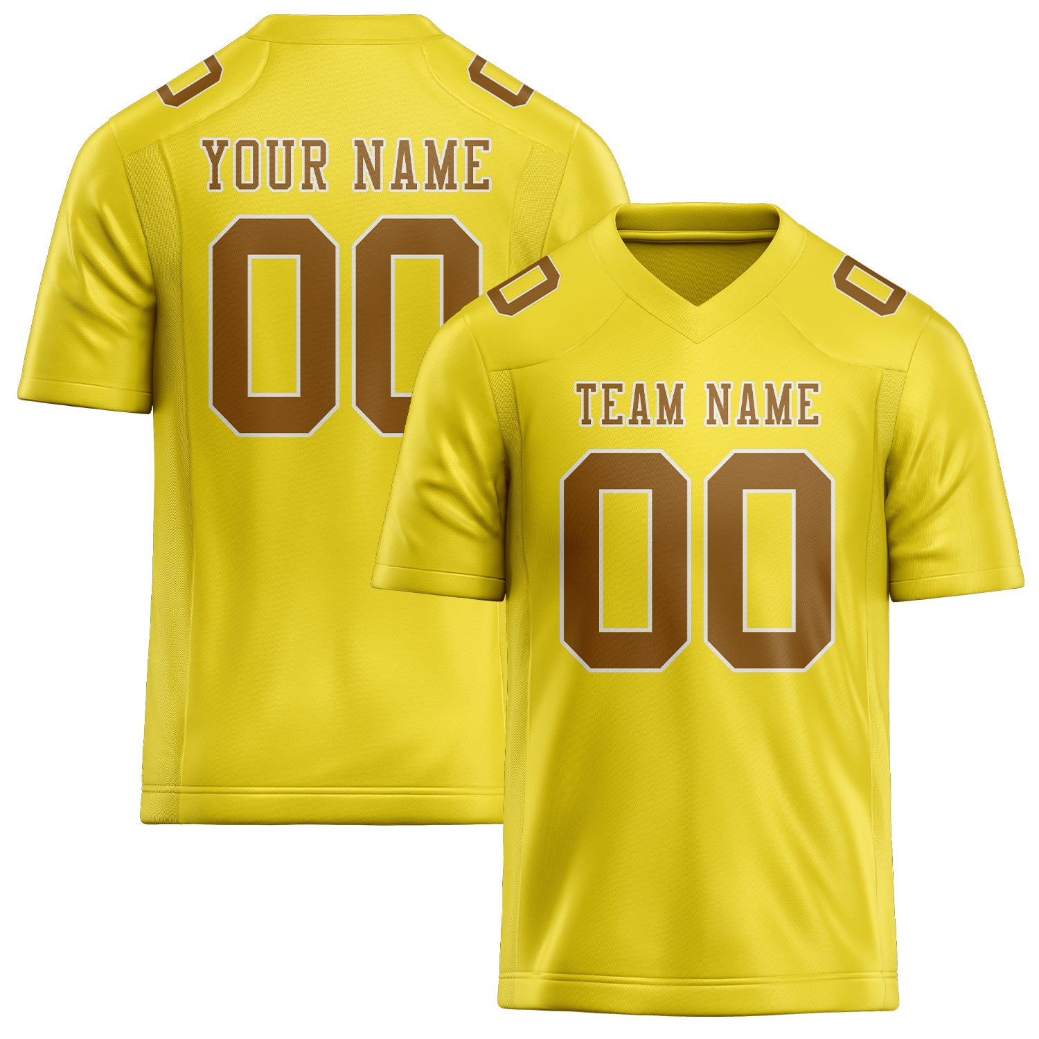 Custom Light Yellow Khaki Football Jersey