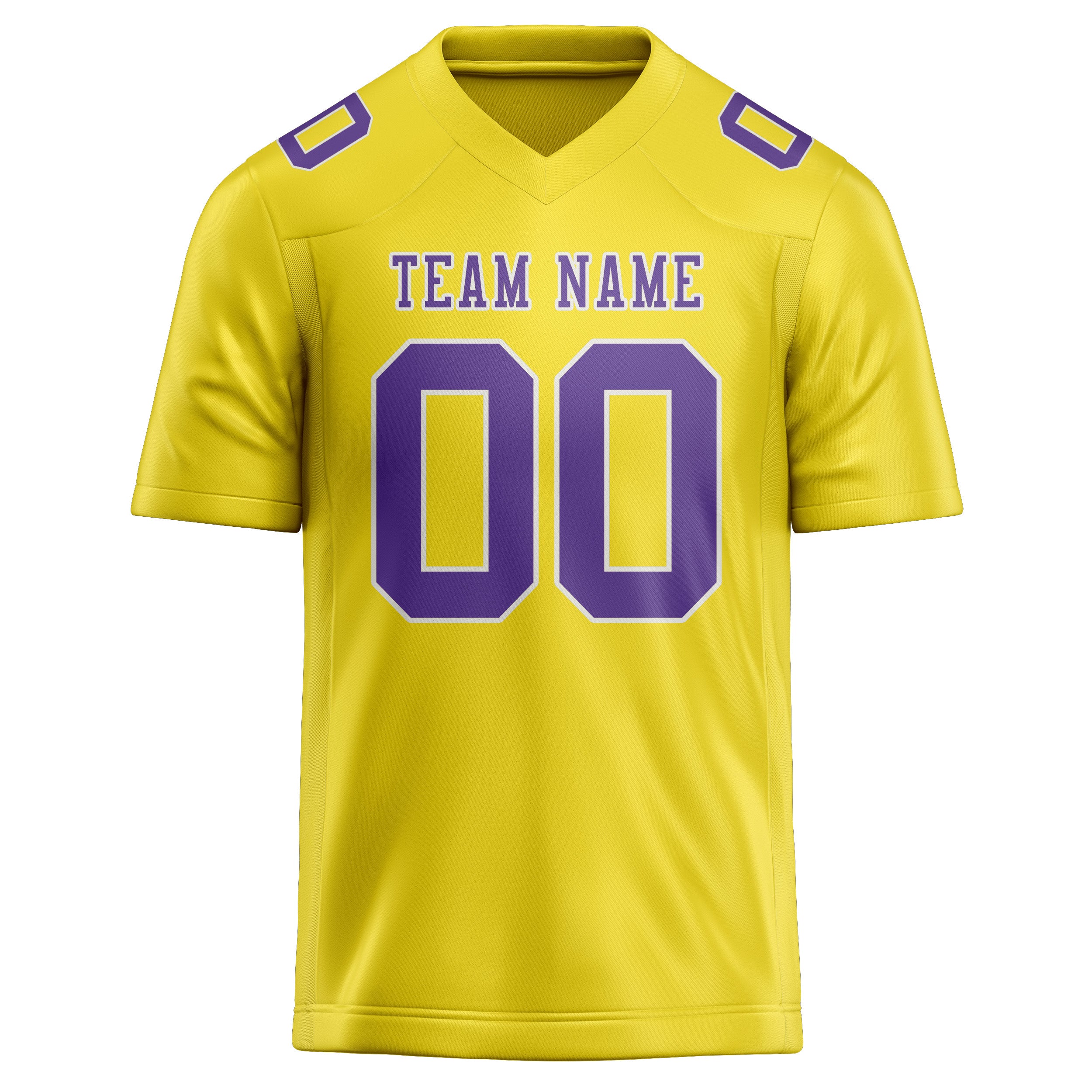 Custom Light Yellow Light Purple Football Jersey
