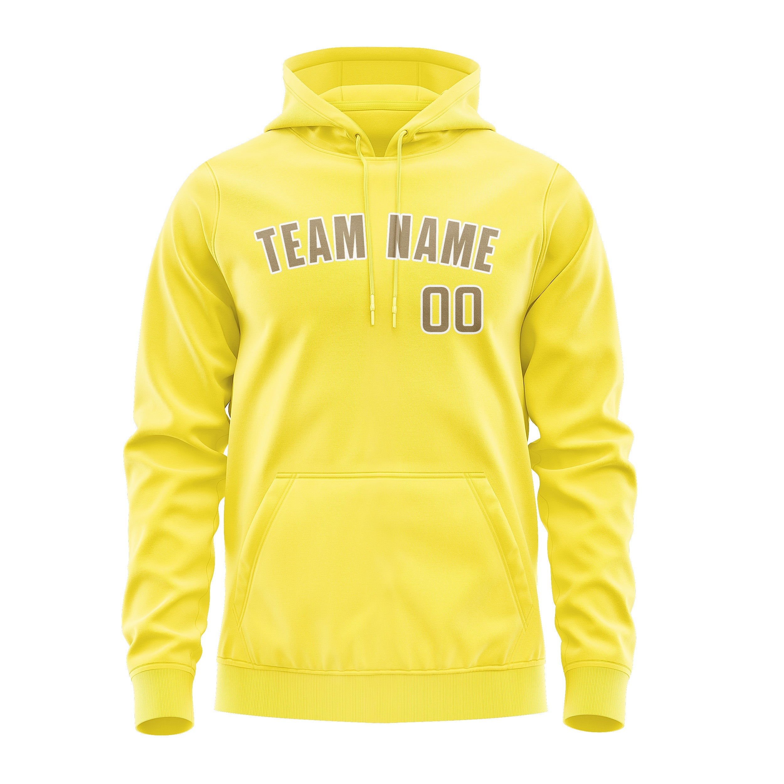 Custom Light Yellow Light Khaki Hoodie