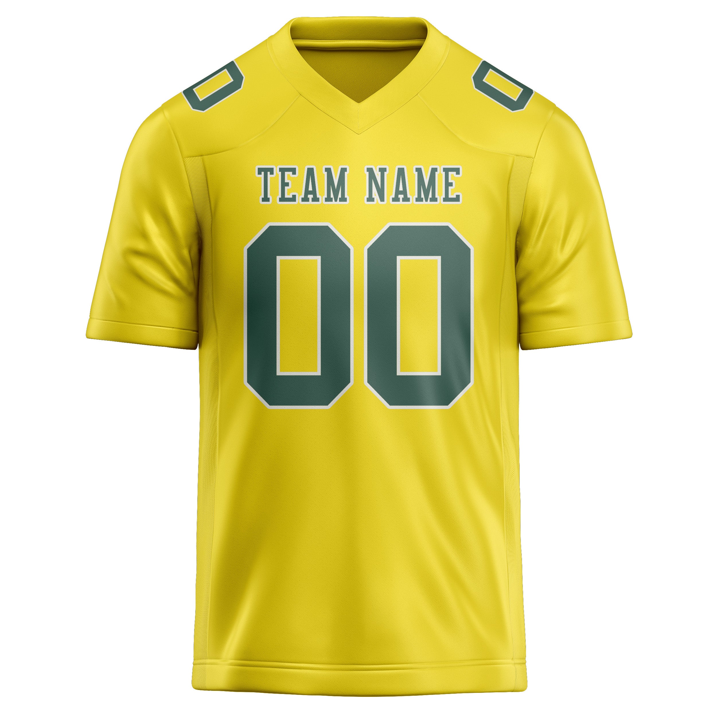 Custom Light Yellow Blue Green Football Jersey