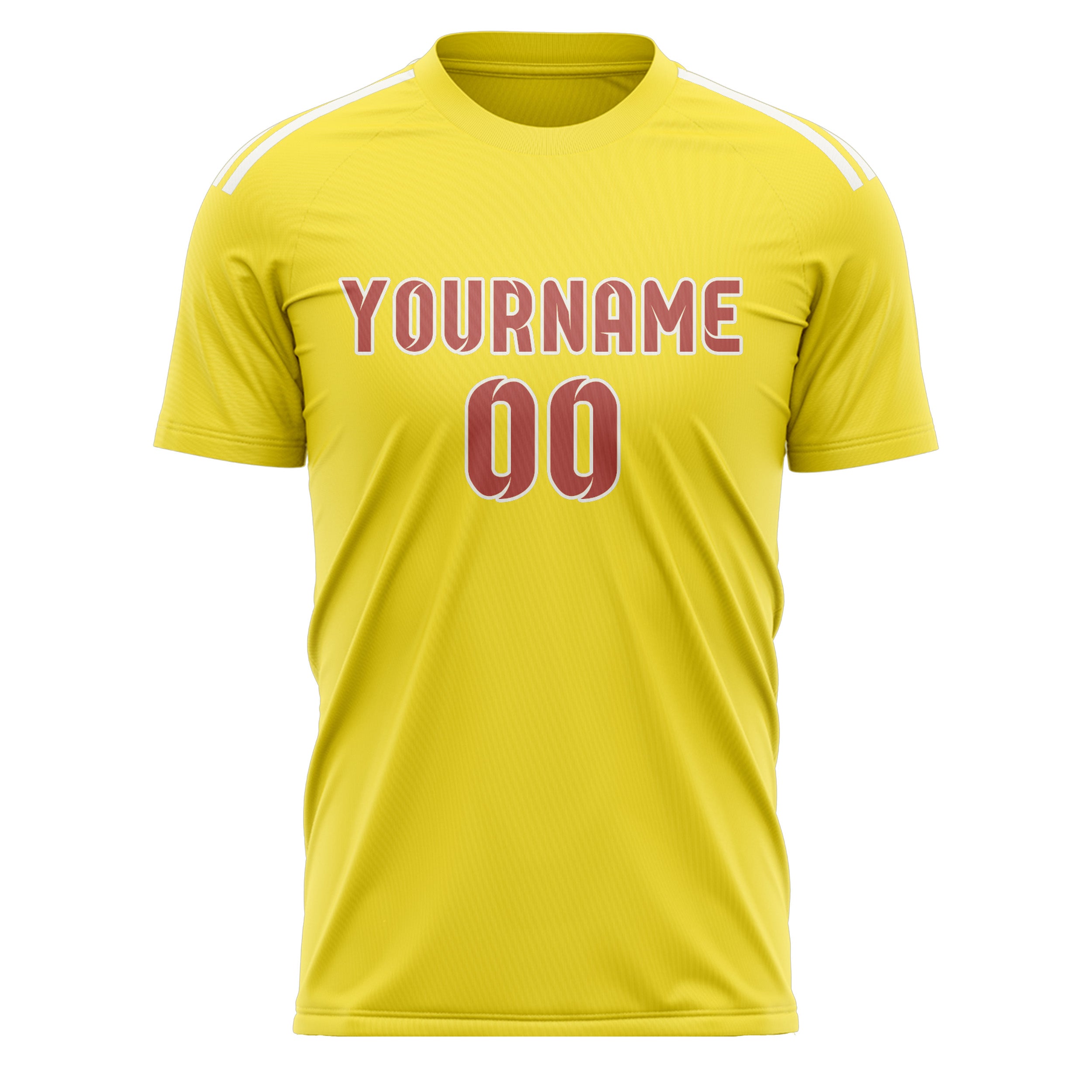 Custom Light Yellow Copper Rose Soccer Jersey