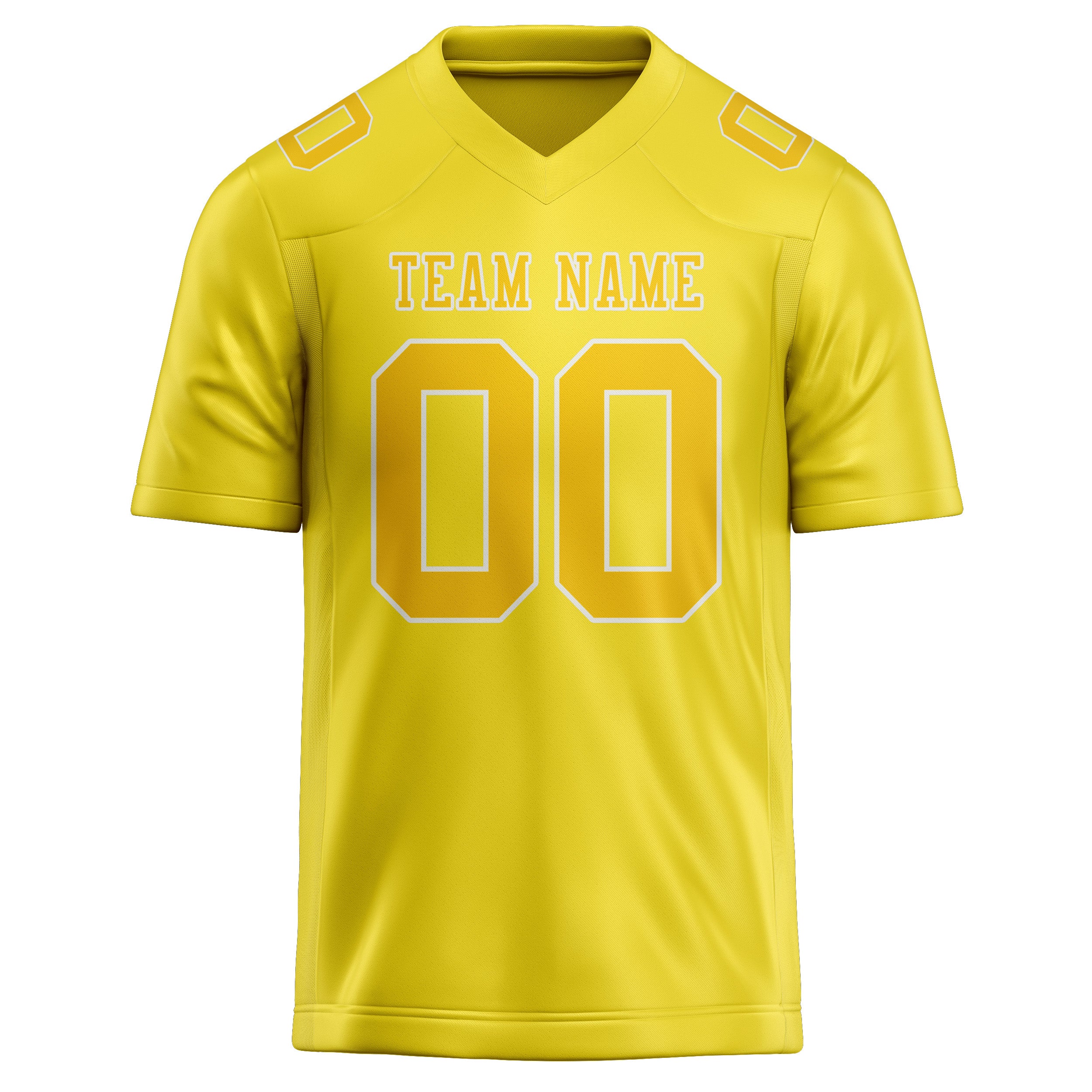 Custom Light Yellow Gold Football Jersey