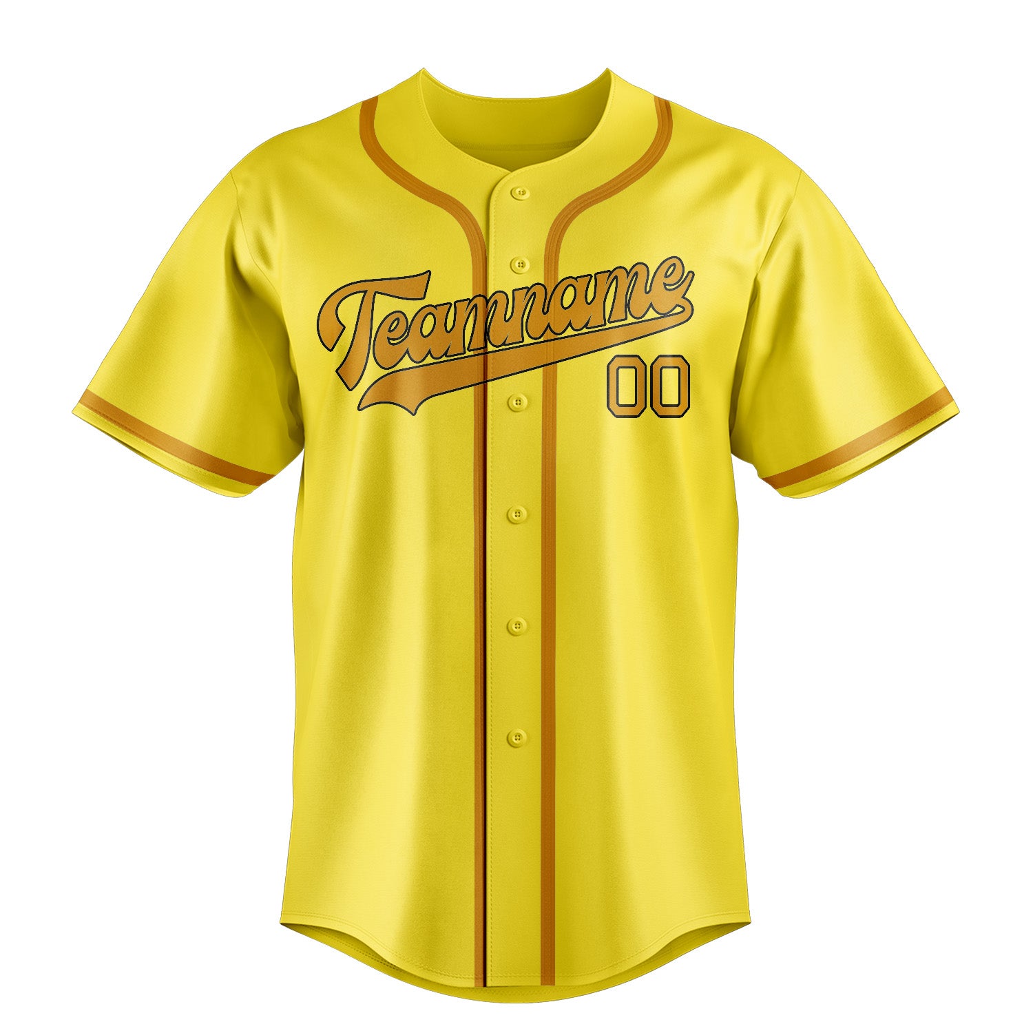 Custom Light Yellow Yellow Baseball Jersey