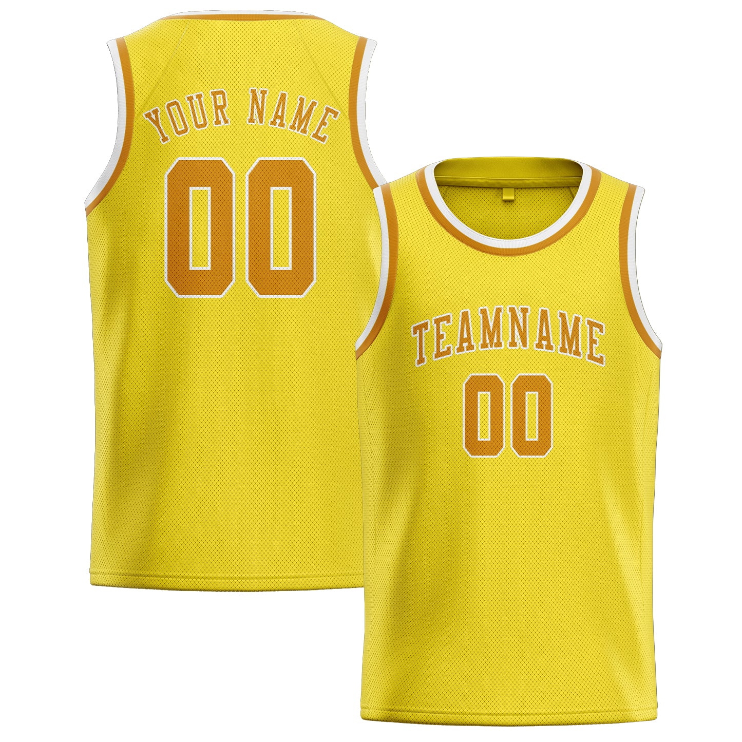Custom Light Yellow Yellow Basketball Jersey