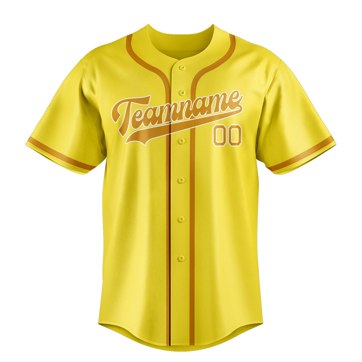 Custom Light Yellow Yellow Baseball Jersey