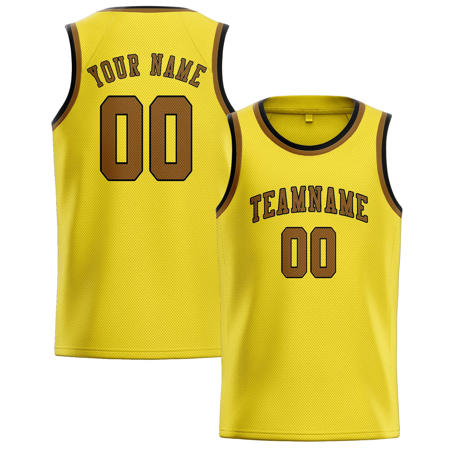 Custom Light Yellow Khaki Basketball Jersey