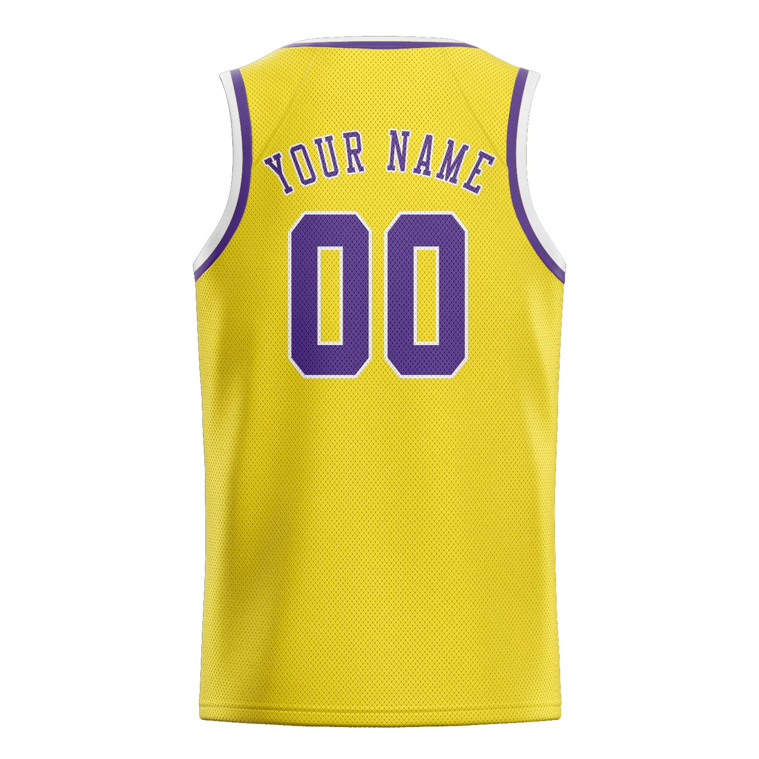 Custom Light Yellow Light Purple Basketball Jersey