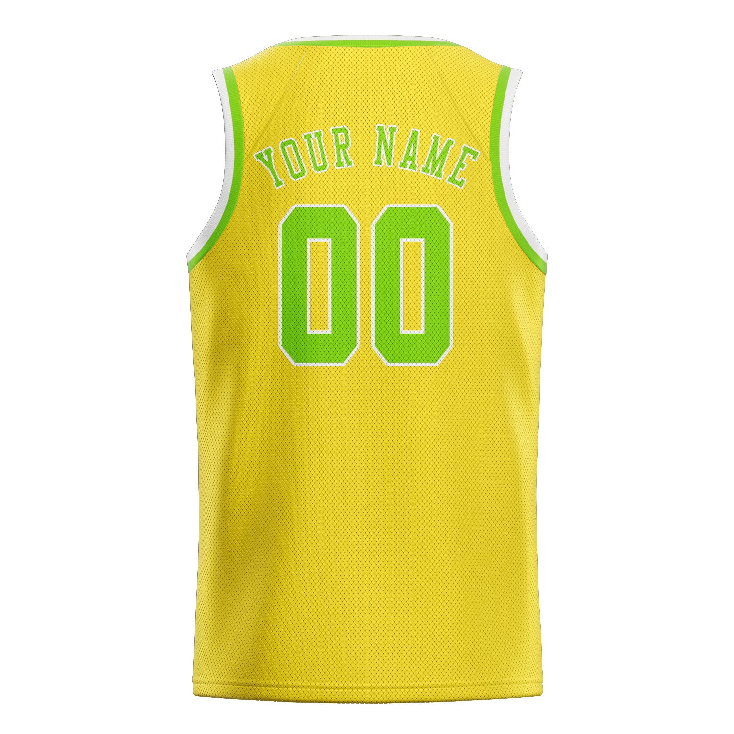 Custom Light Yellow Emerald Green Basketball Jersey