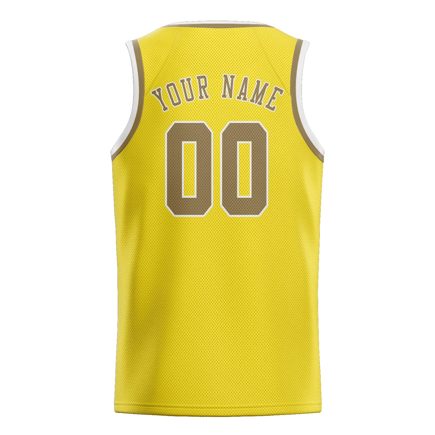 Custom Light Yellow Light Khaki Basketball Jersey