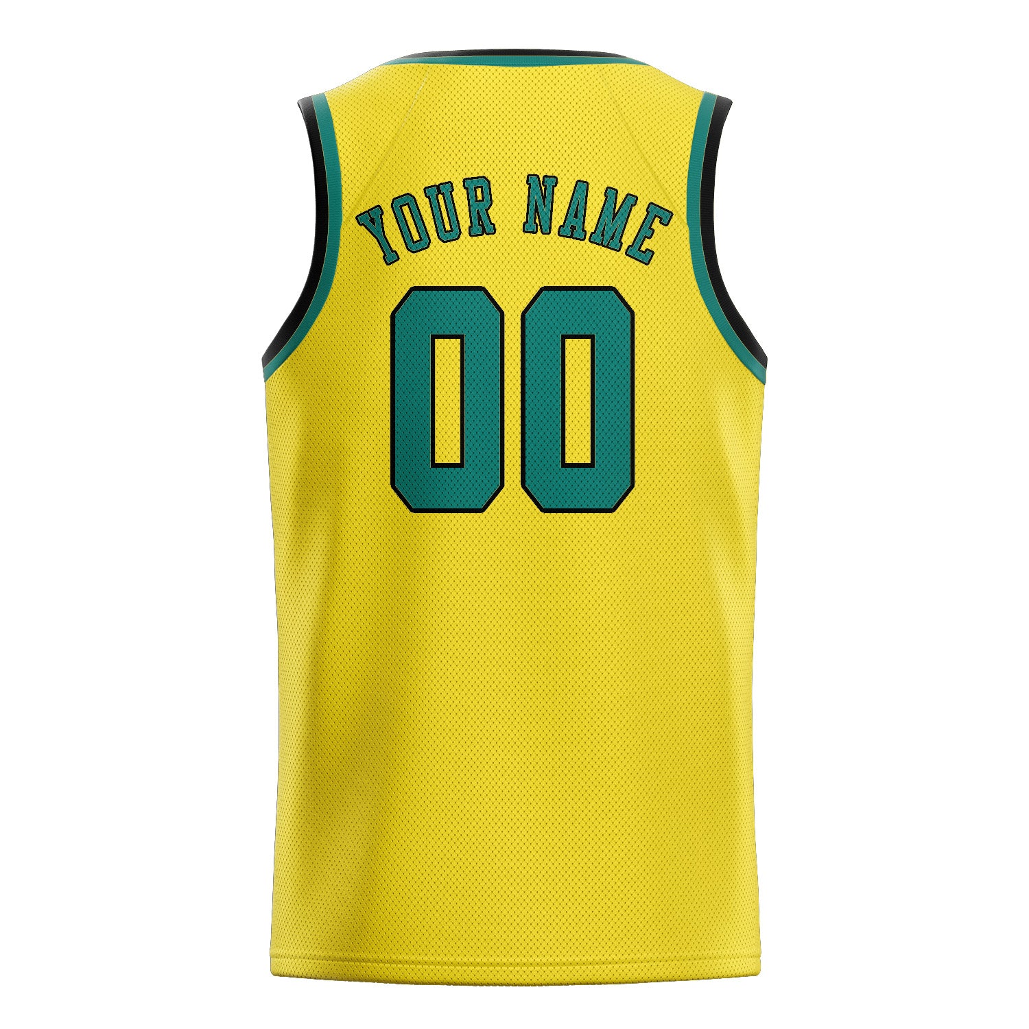 Custom Light Yellow Blue Green Basketball Jersey