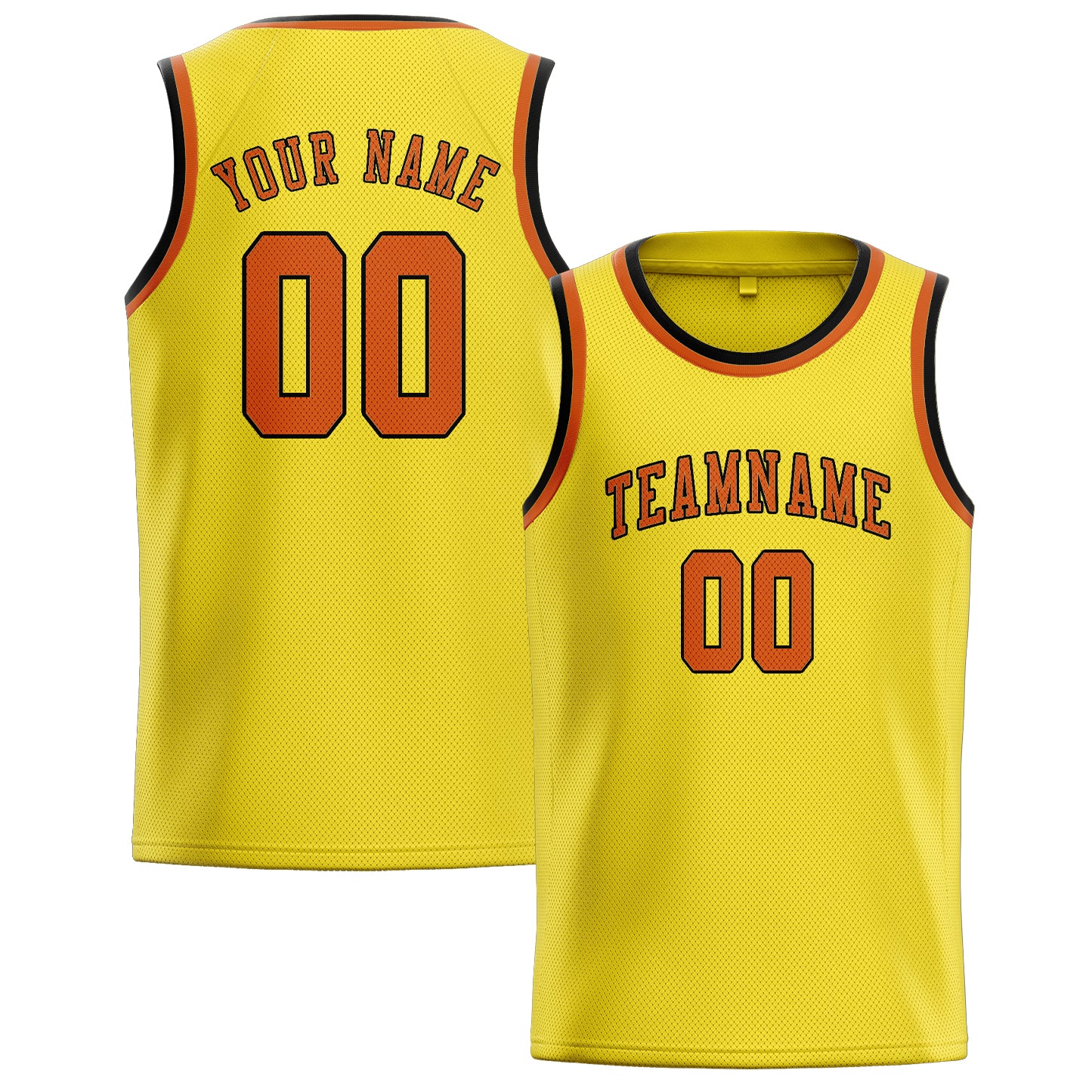 Custom Light Yellow Orange Basketball Jersey