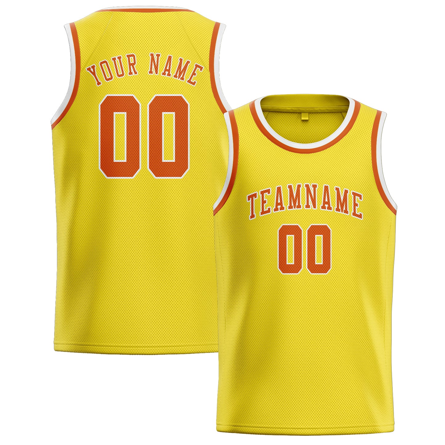 Custom Light Yellow Orange Basketball Jersey