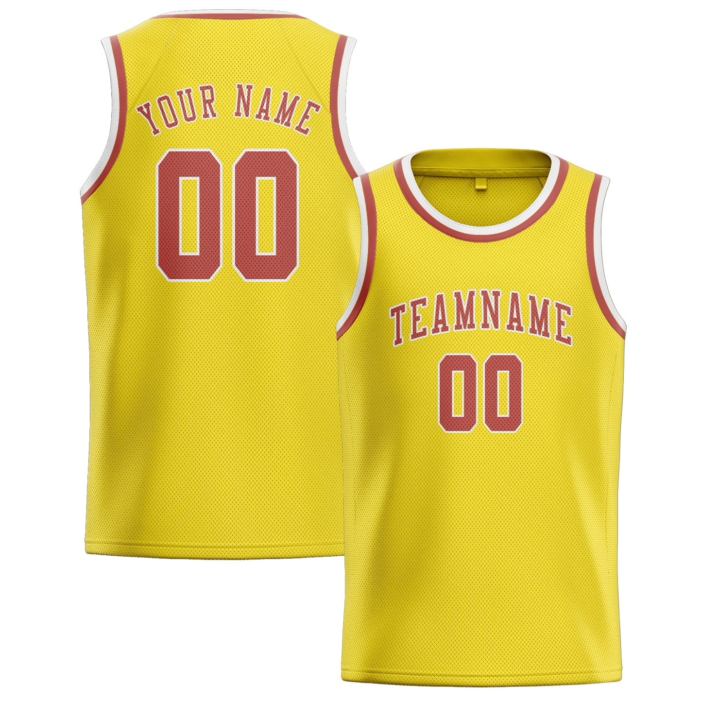 Custom Light Yellow Copper Rose Basketball Jersey
