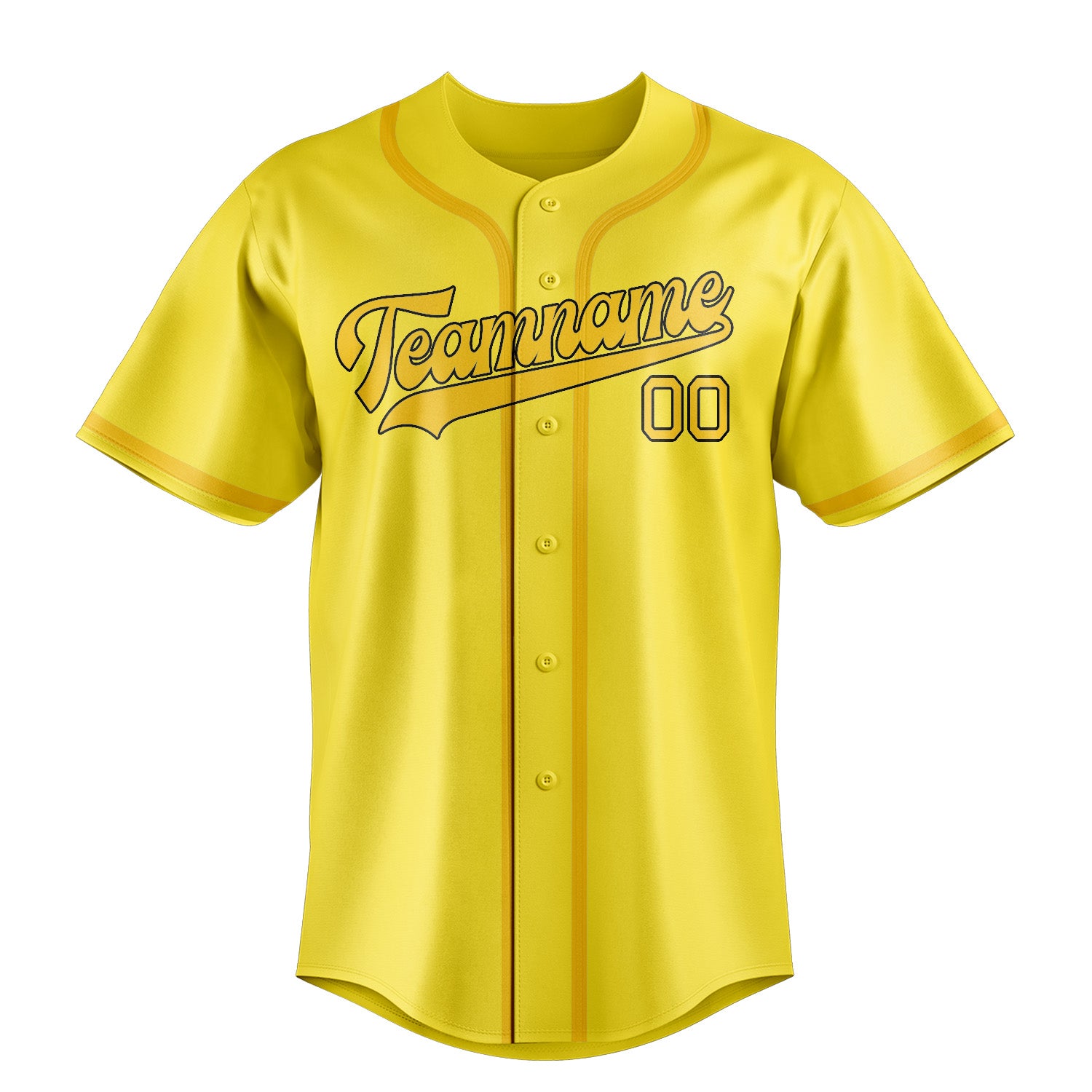 Custom Light Yellow Gold Baseball Jersey