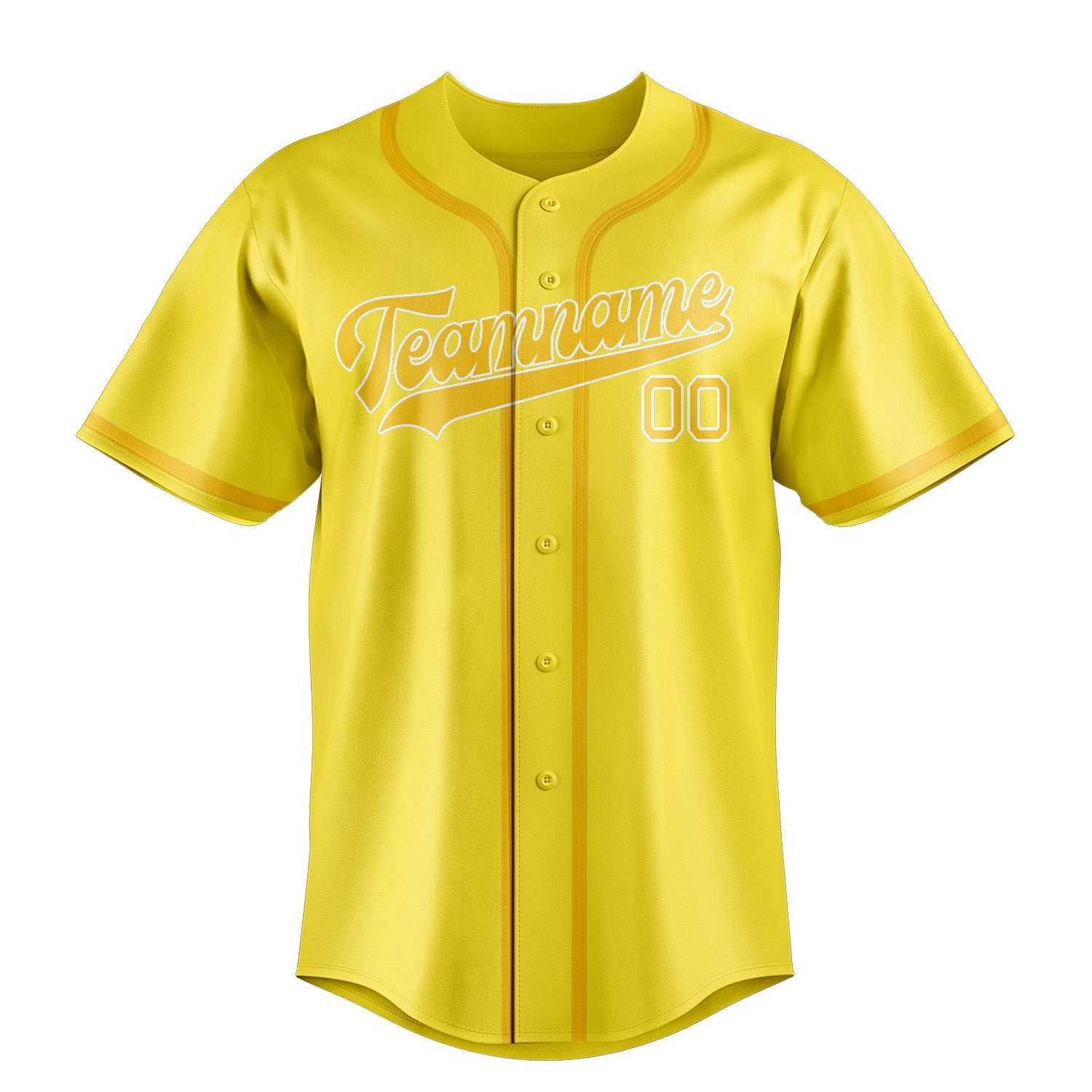 Custom Light Yellow Gold Baseball Jersey