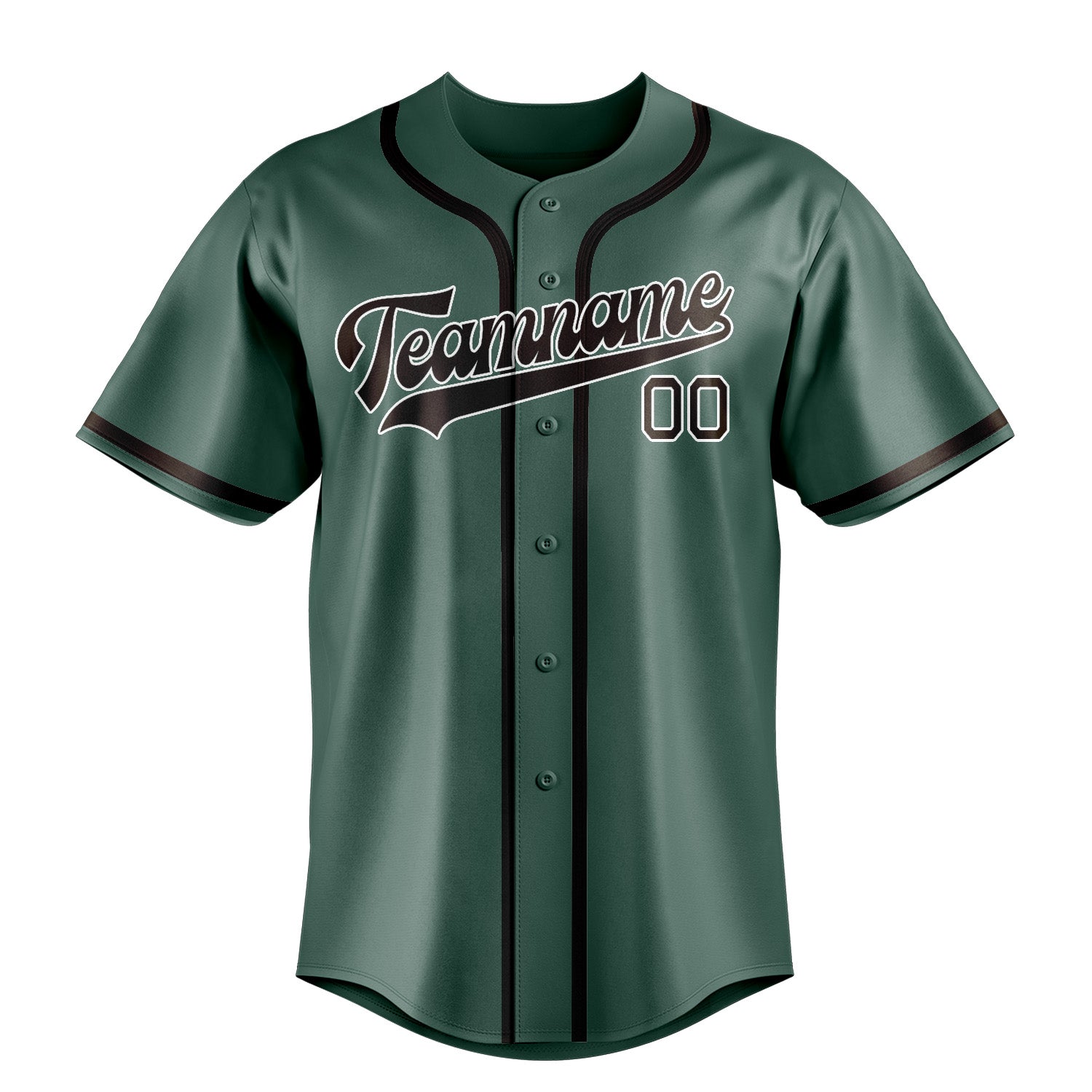 Custom Blue Green Brown Baseball Jersey