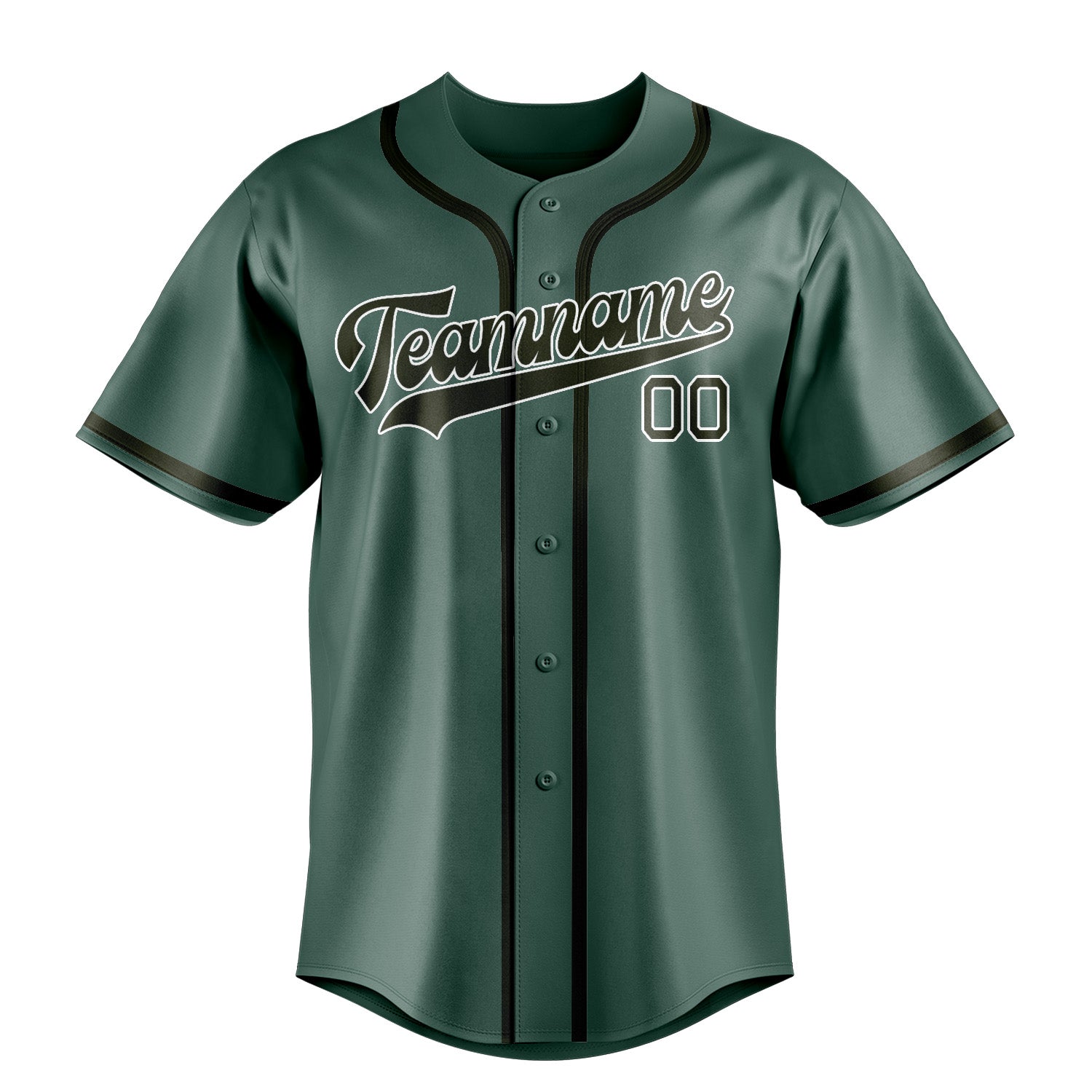 Custom Blue Green Olive Baseball Jersey