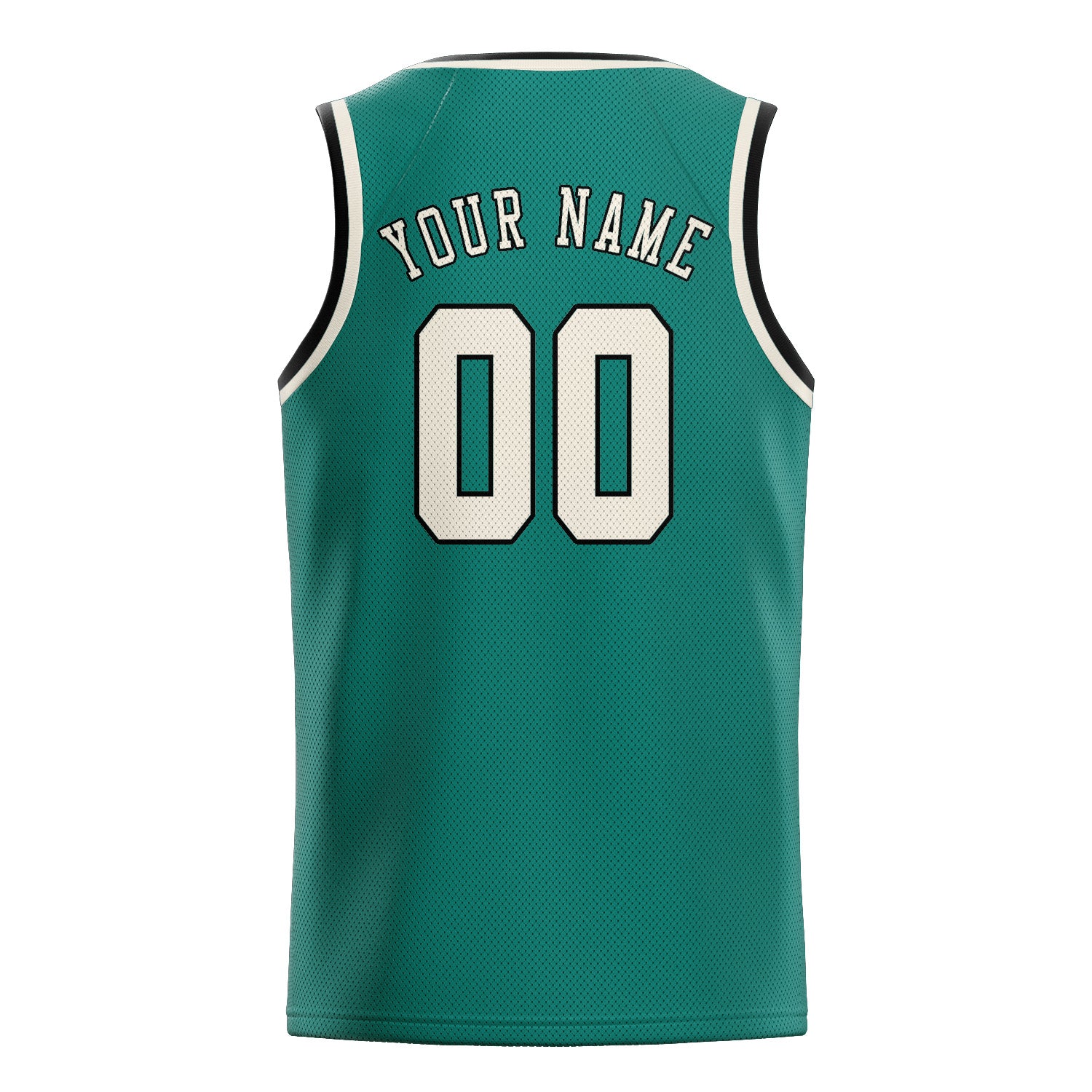Custom Blue Green Cream Basketball Jersey