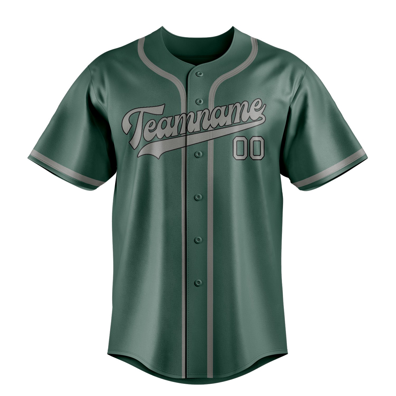 Custom Blue Green Gray Baseball Jersey