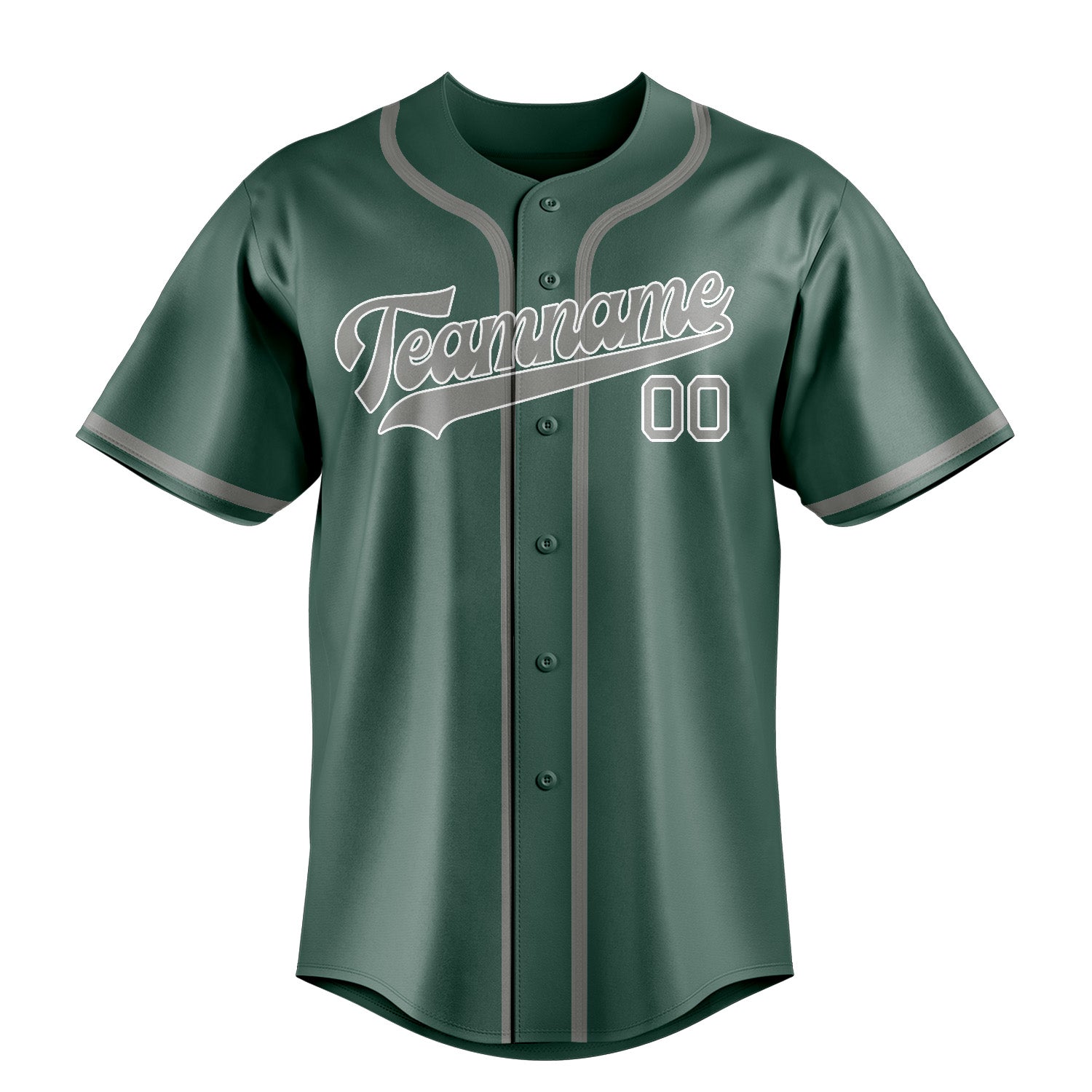 Custom Blue Green Gray Baseball Jersey