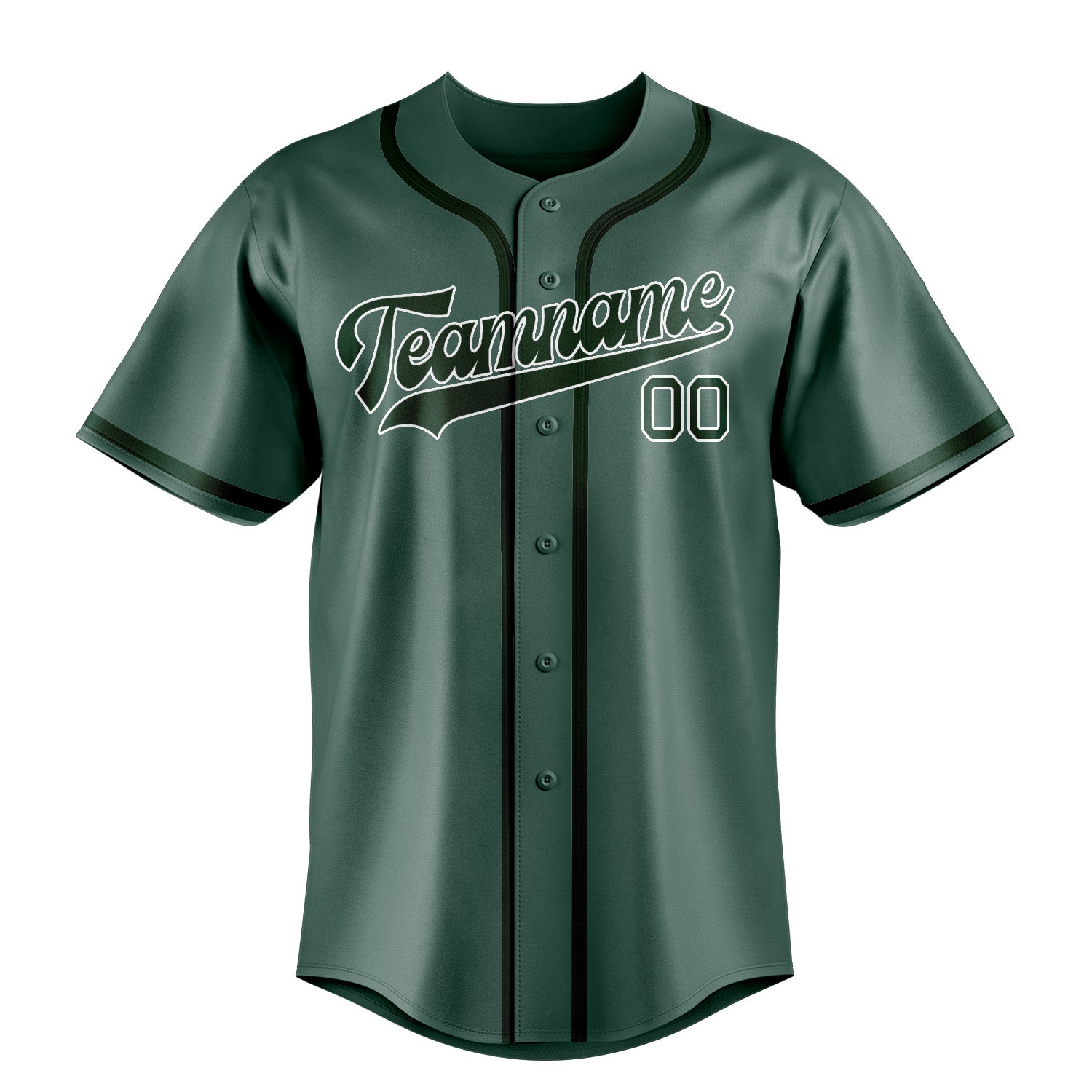 Custom Blue Green Green Baseball Jersey