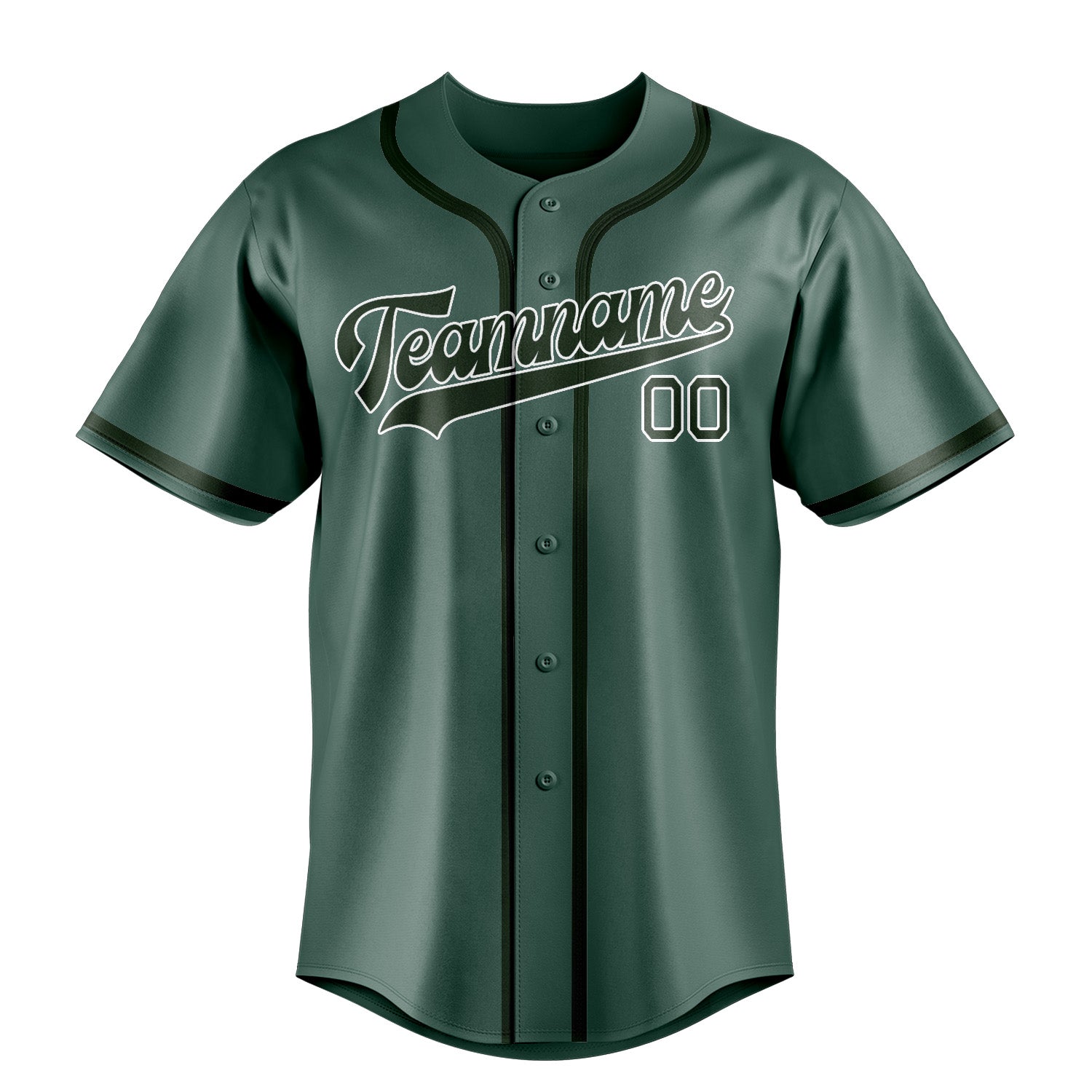 Custom Blue Green Dark Green Baseball Jersey