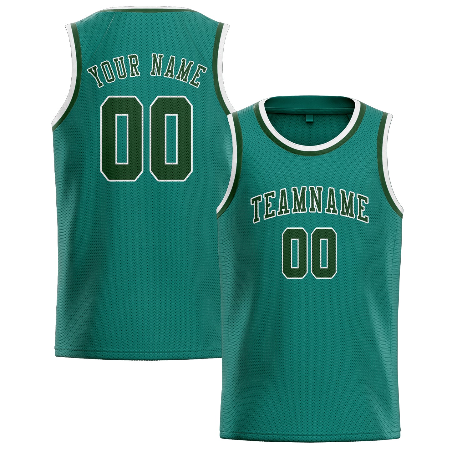 Custom Blue Green Dark Green Basketball Jersey