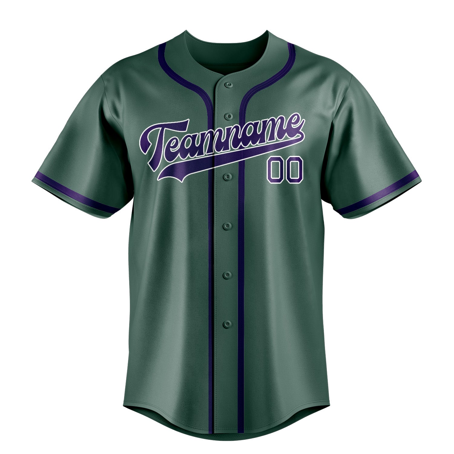 Custom Blue Green Purple Baseball Jersey