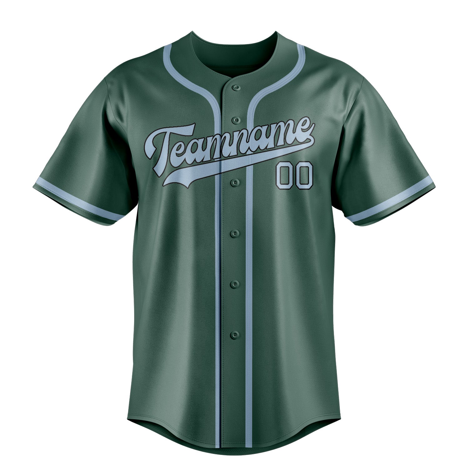 Custom Blue Green Light Blue Baseball Jersey